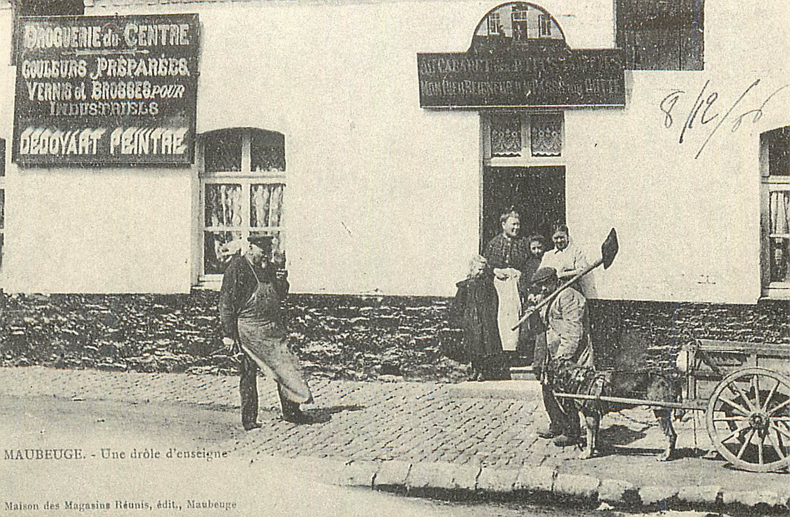REPRO Mauberge Une Drole d'Enseigne Voiture a chien