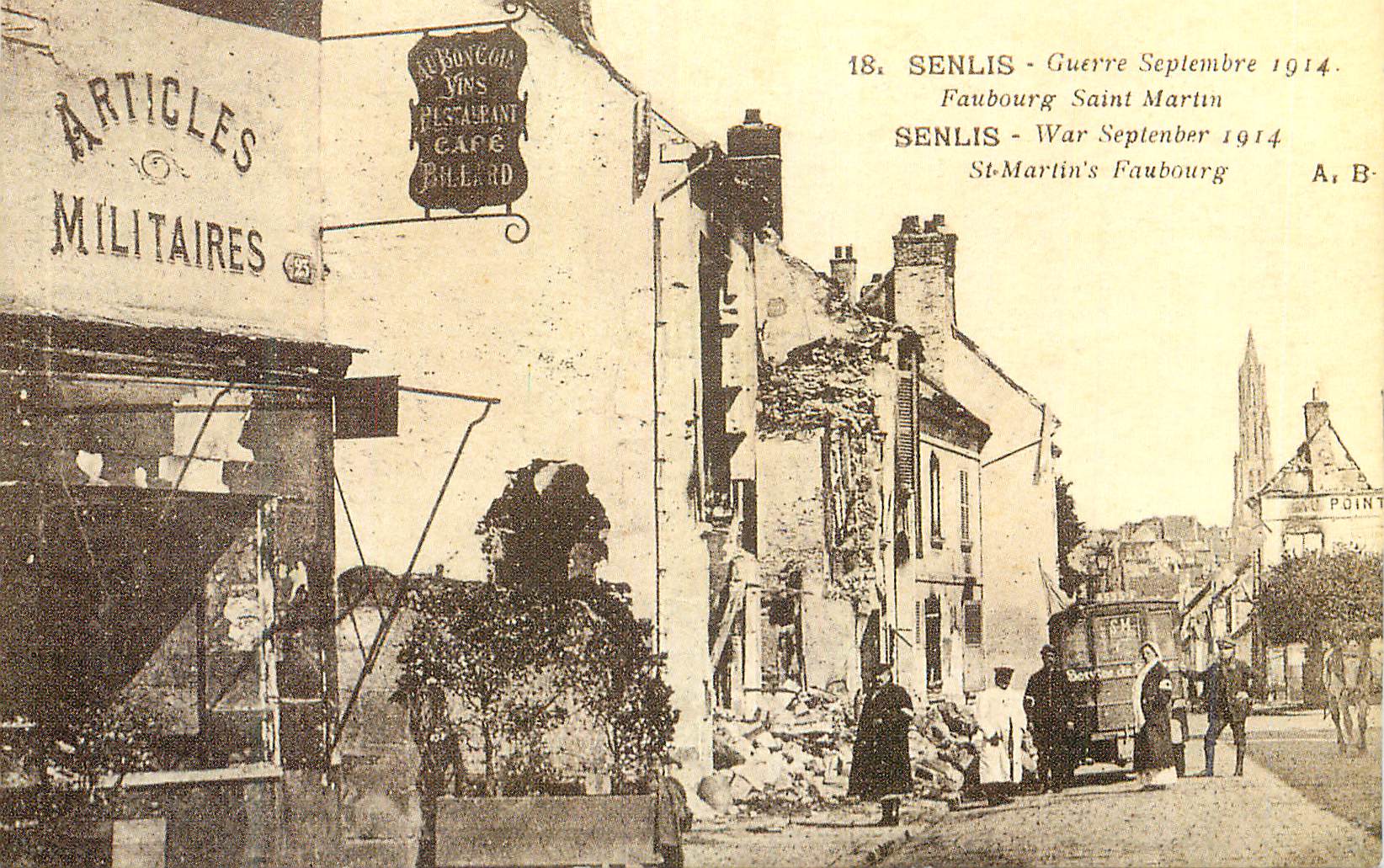 Senlis - Guerre Septembre 1914 - Faubourg Saint Martin — A. B.