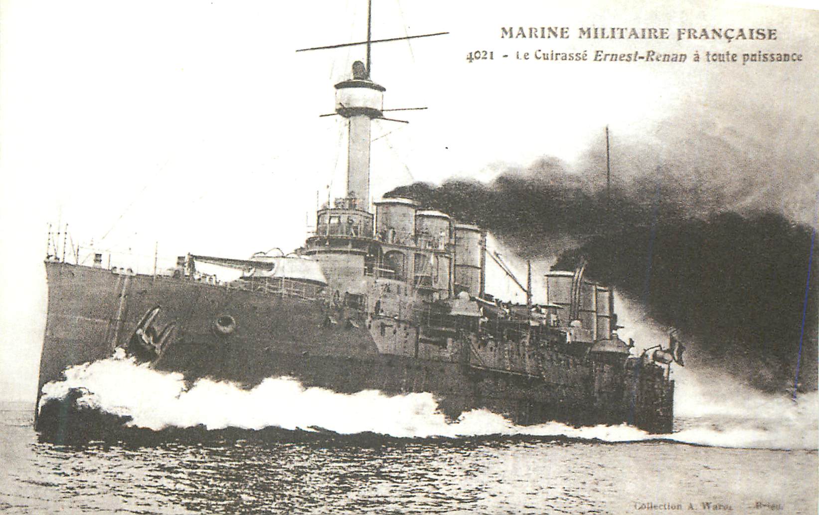 Le Cuirassé Ernest-Renan — Marine Militaire Française — Collection A. Waroy