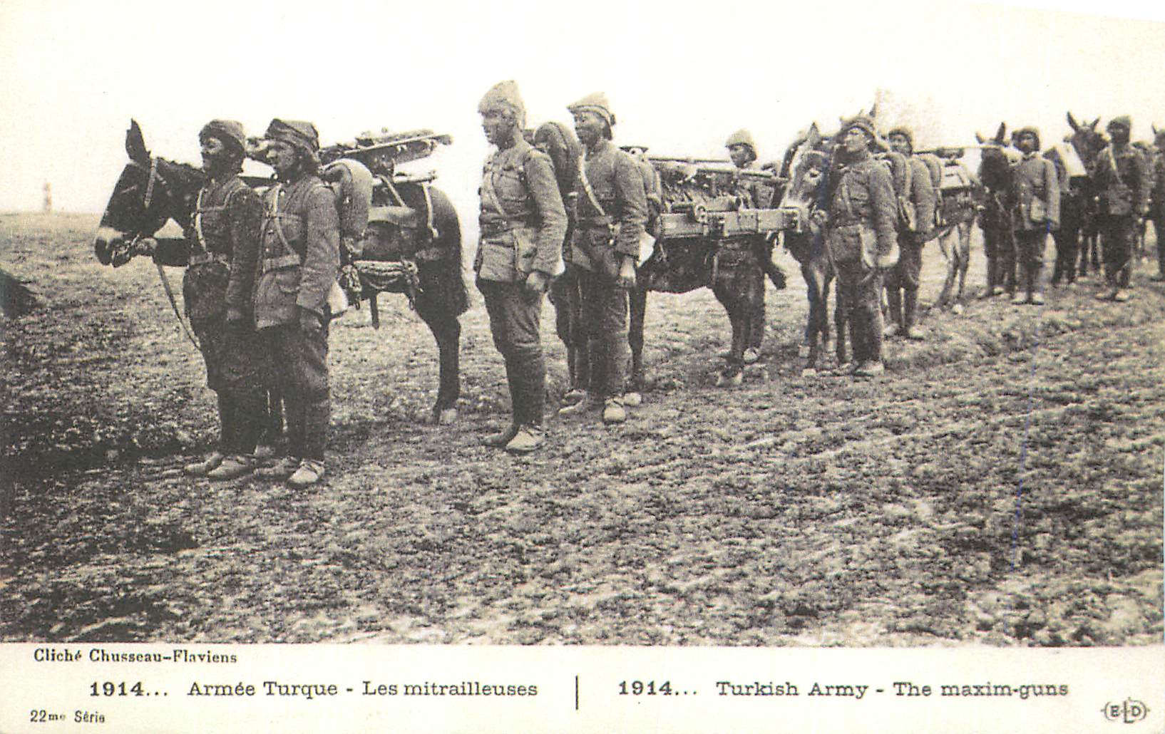REPRO 1914 Armee Turque Les Mitrailleuses Militaria
