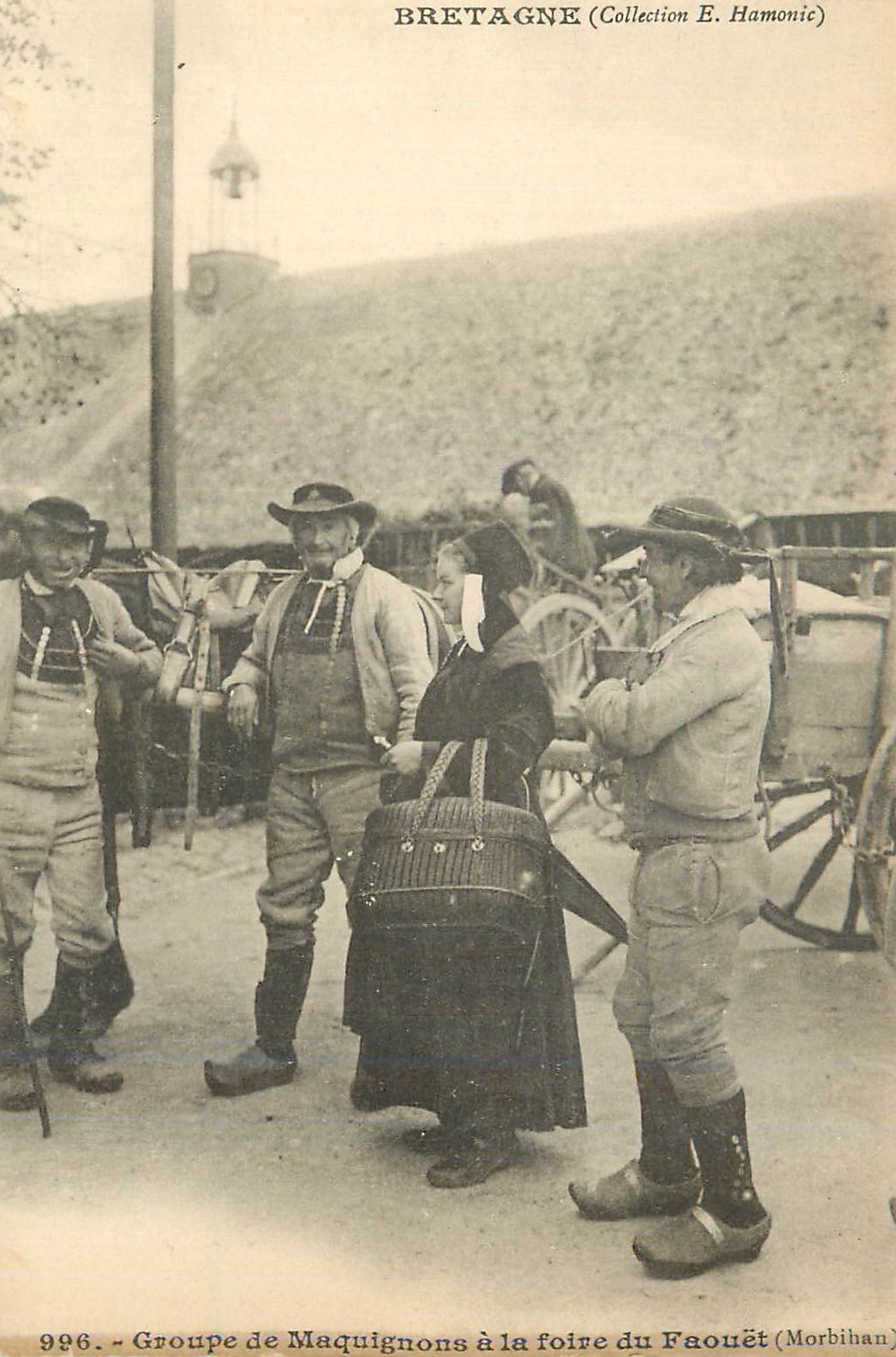 Groupe de Maquignons à la foire du Faouët — Bretagne (Collection E. Hamonic)