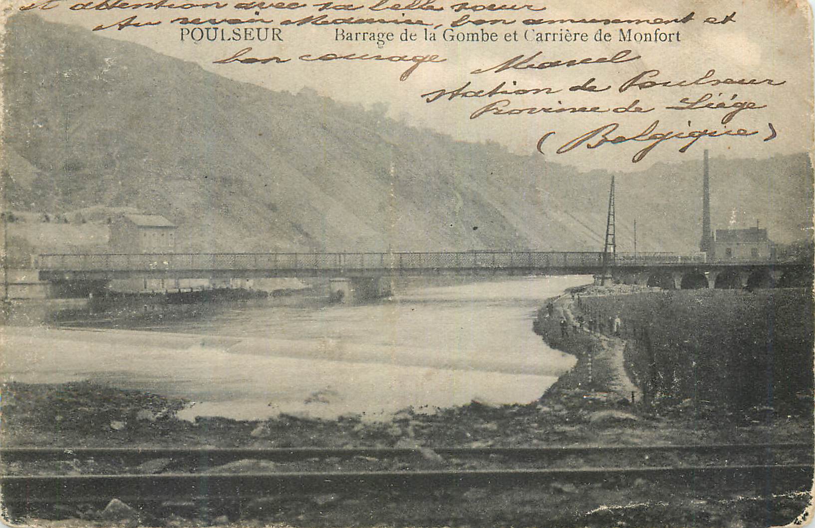 CPA Poulseur Barrage de la Gombe et Carriere de Monfort