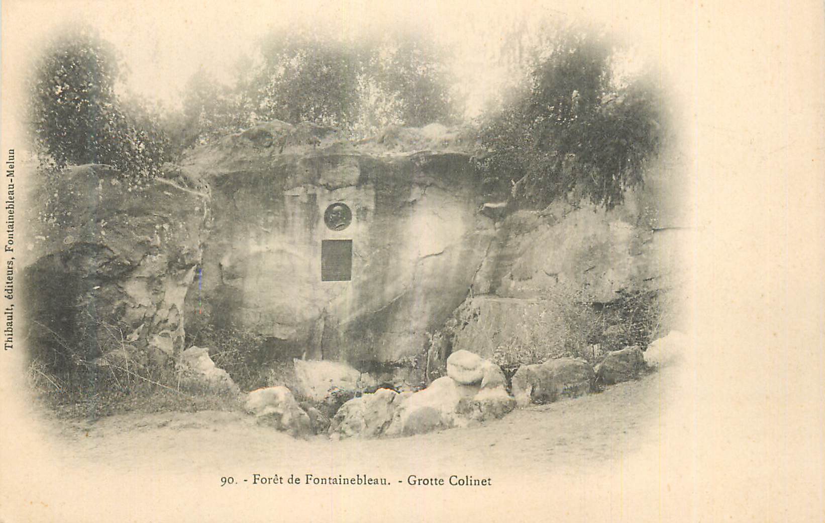 Grotte Colinet — Forêt de Fontainebleau — Thibault, éditeurs, Fontainebleau-Melin