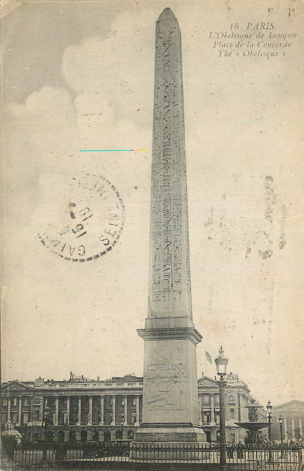 CPA Paris L'Obelisque Place de la Concorde