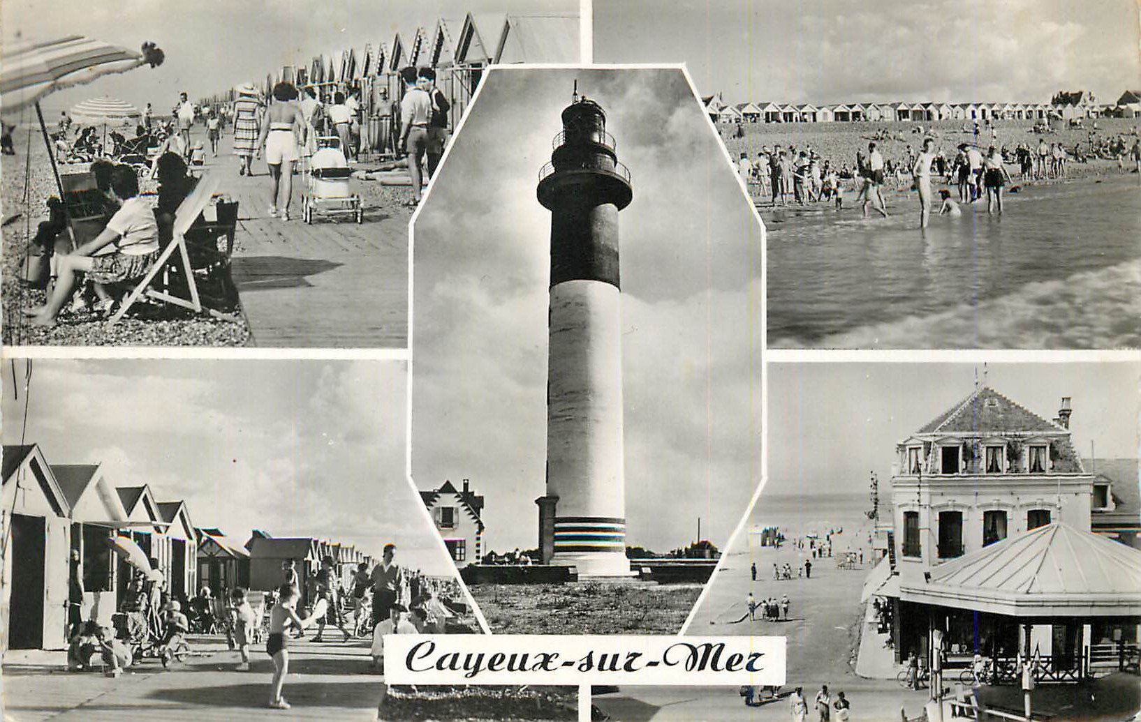 CPM Cayeux sur Mer Les Planches La Plage Le Phare Les Cabines Descente a la Plage Phare