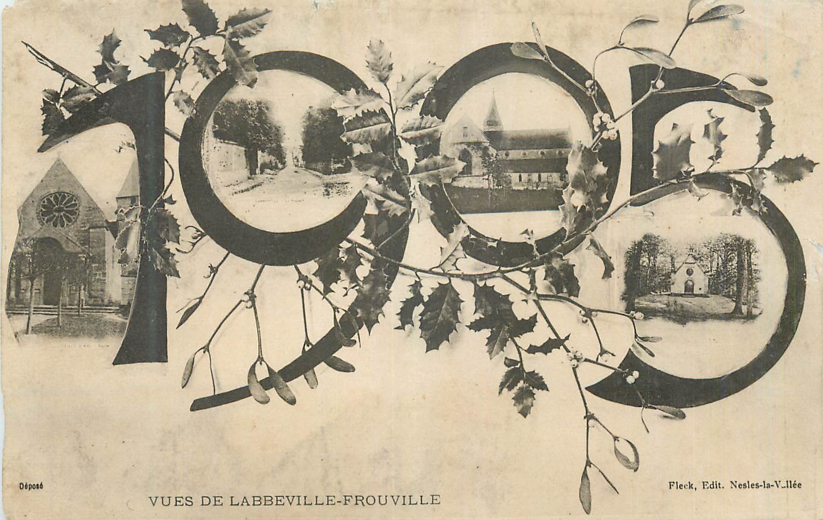 Antike Ansichtskarte Ansichten von Labbeville Frouville 1905