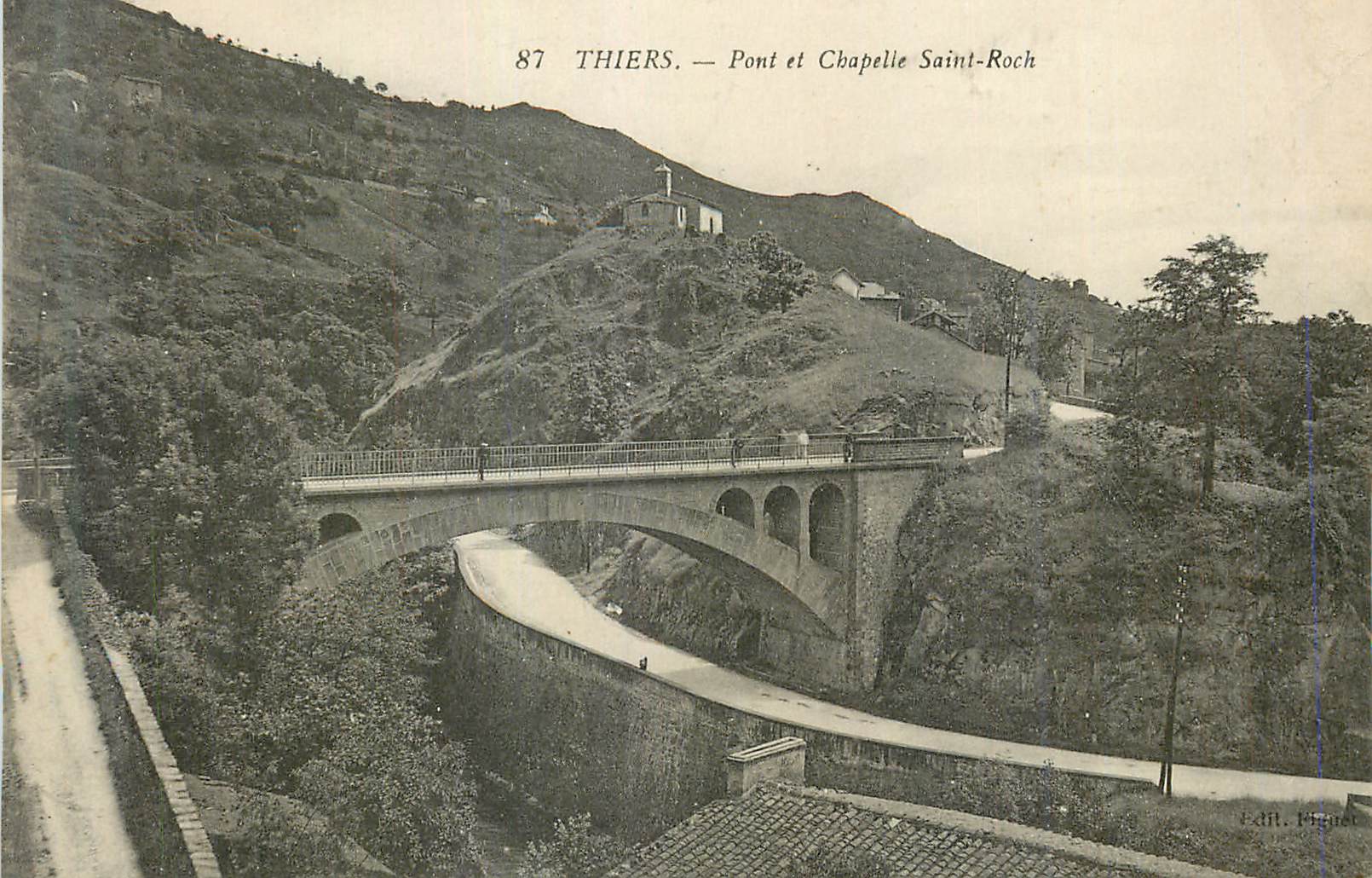 CPA Thiers Pont et Chapelle Saint Roch