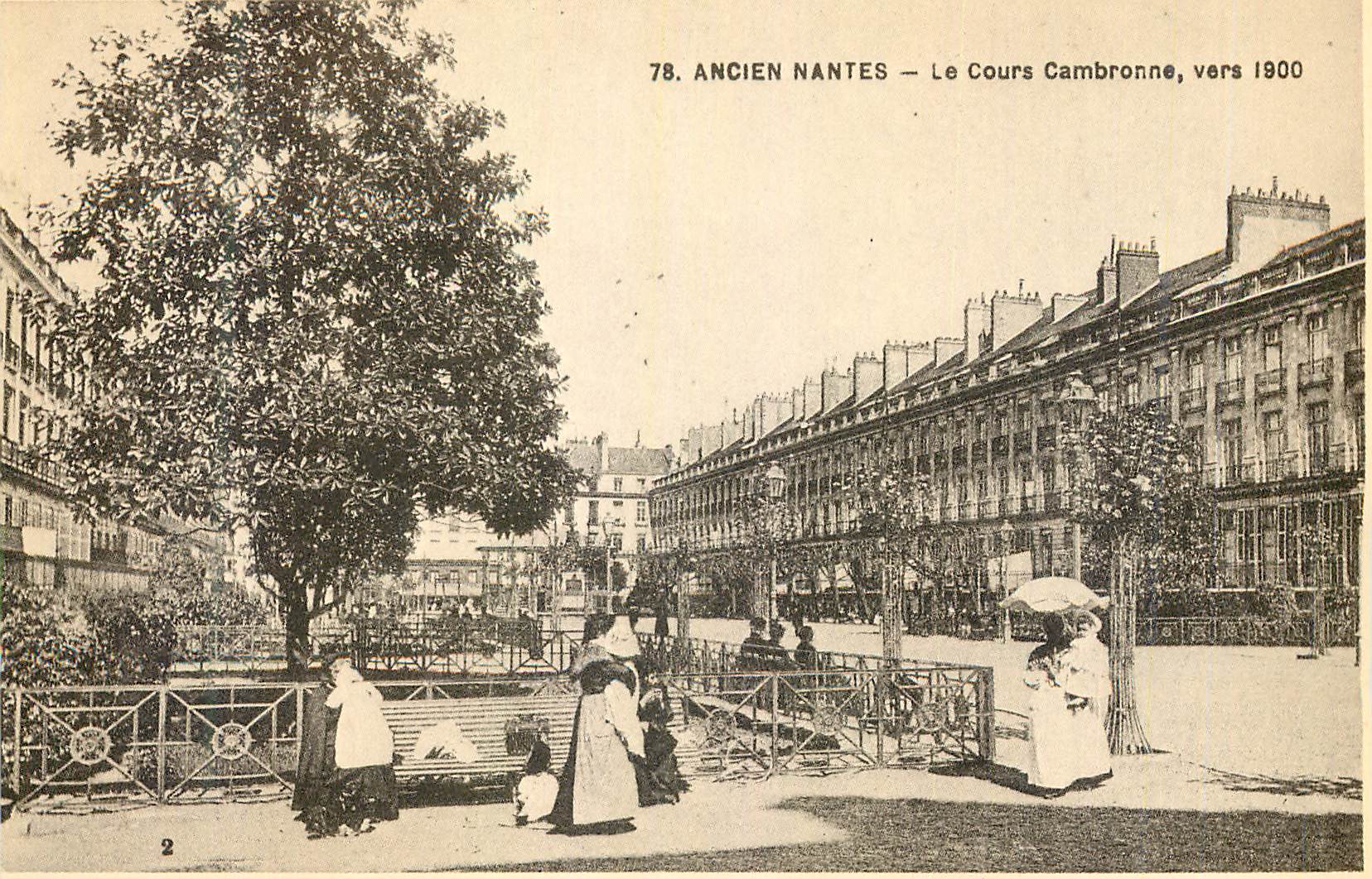 REPRO Ancien Nantes Le Cours Cambronne vers 1900