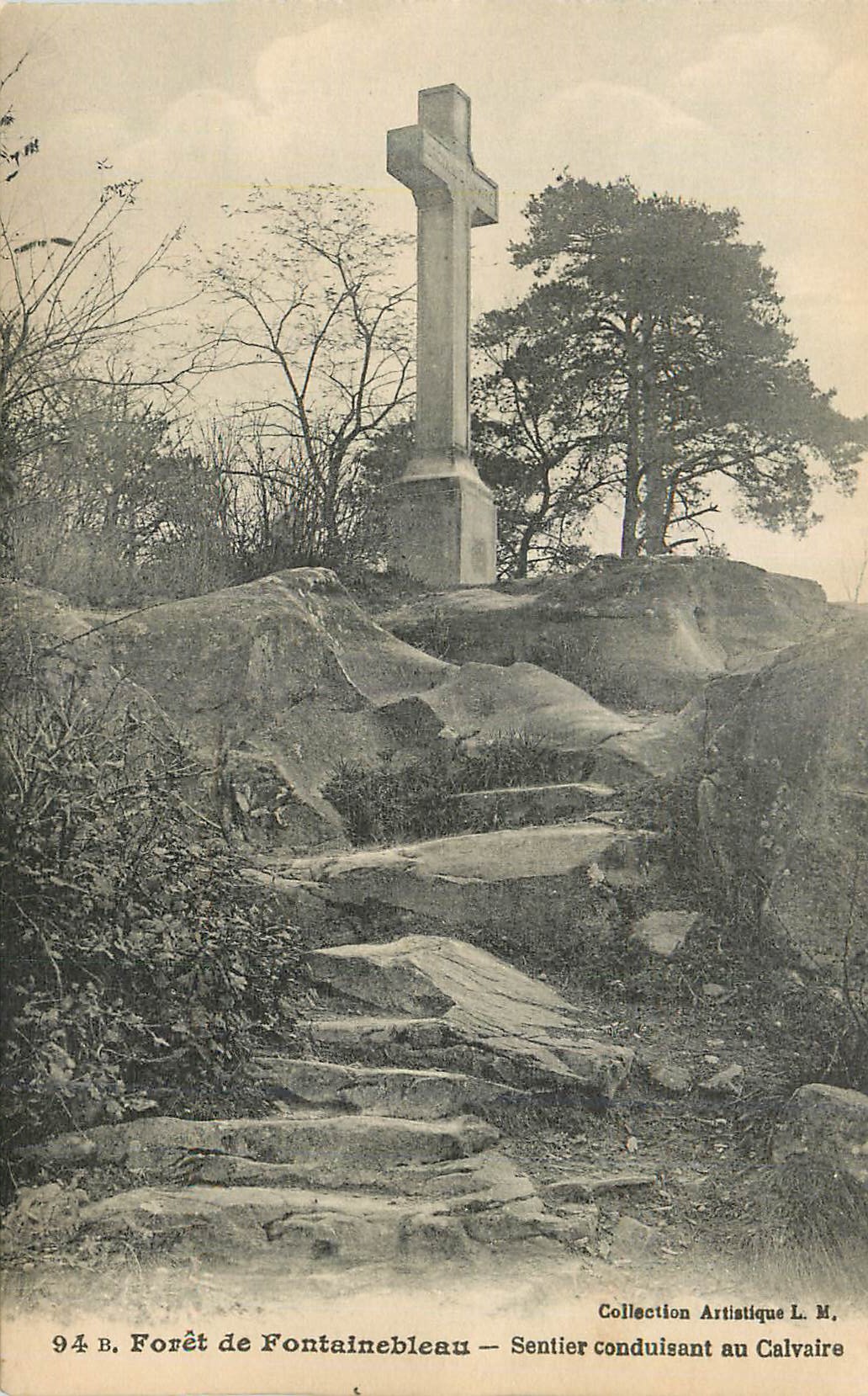 Forêt de Fontainebleau — Weg zum Calvaire — Sammlung Artistique L. M.