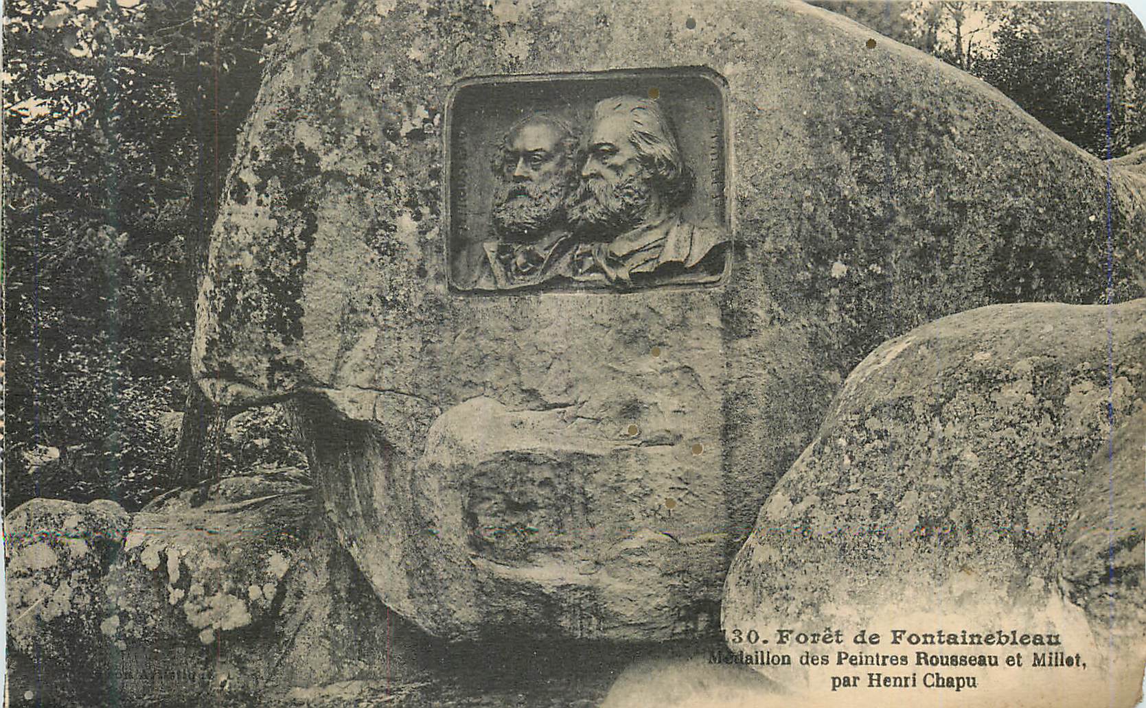 Bosque de Fontainebleau — Medalla de los pintores Rousseau y Millet, de Henri Chapu — n° 130