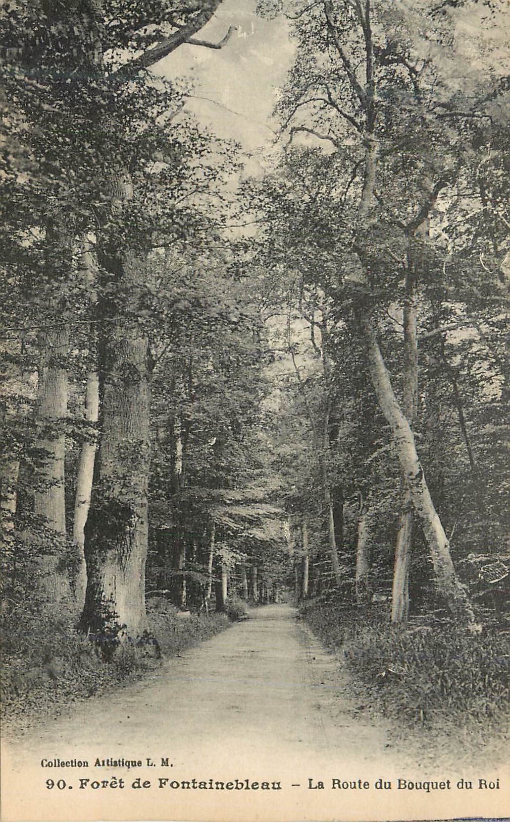 Bosque de Fontainebleau — La Calle del Bouquet du Roi — Colección Artística L. M. n° 90