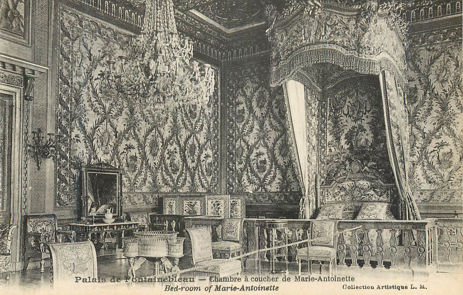 Palast von Fontainebleau — Schlafzimmer von Marie-Antoinette — Künstlerische Sammlung L. M.