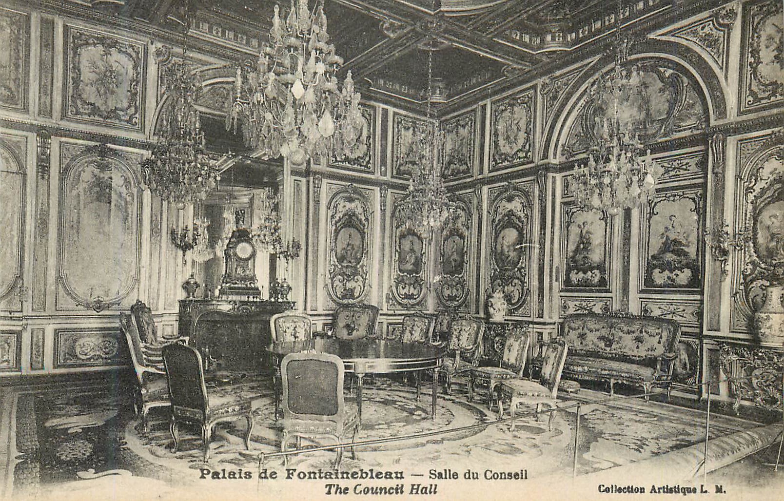 Palais von Fontainebleau — Salle du Conseil — Künstlerische Sammlung L. M.