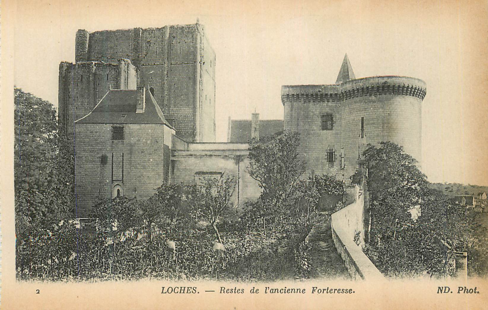 CPA Loches Restes de l'ancienne Forteresse