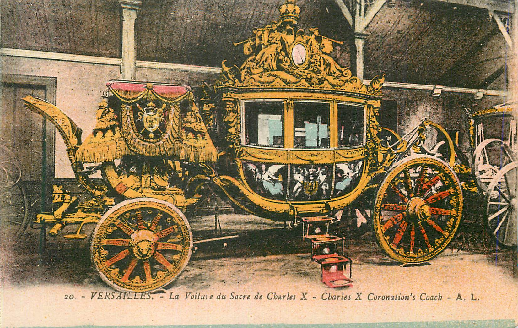 CPA Versailles La Voiture du Sacre de Charles X