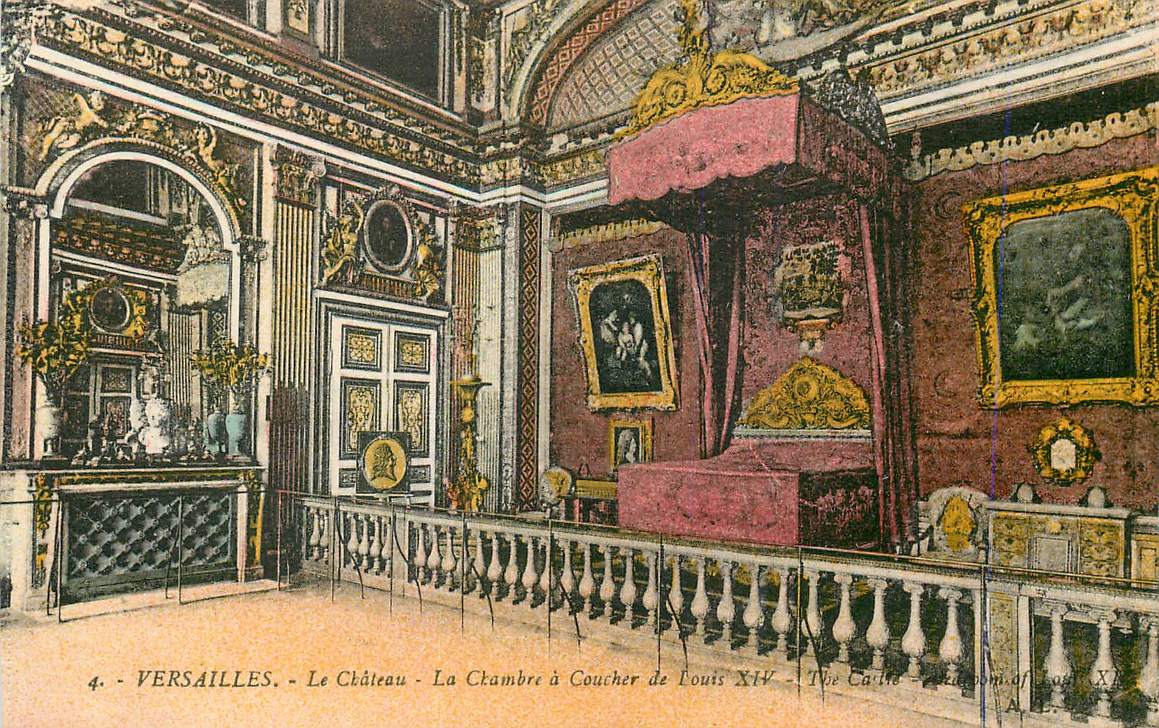 CPA Versailles Le Chateau La Chambre a Coucher de Louis XIV