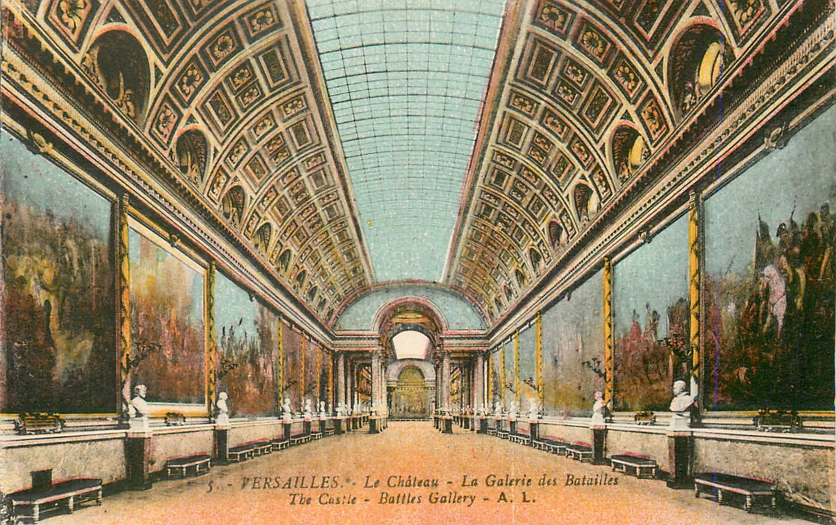 CPA Versailles Le Chateau La Galerie des Batailles