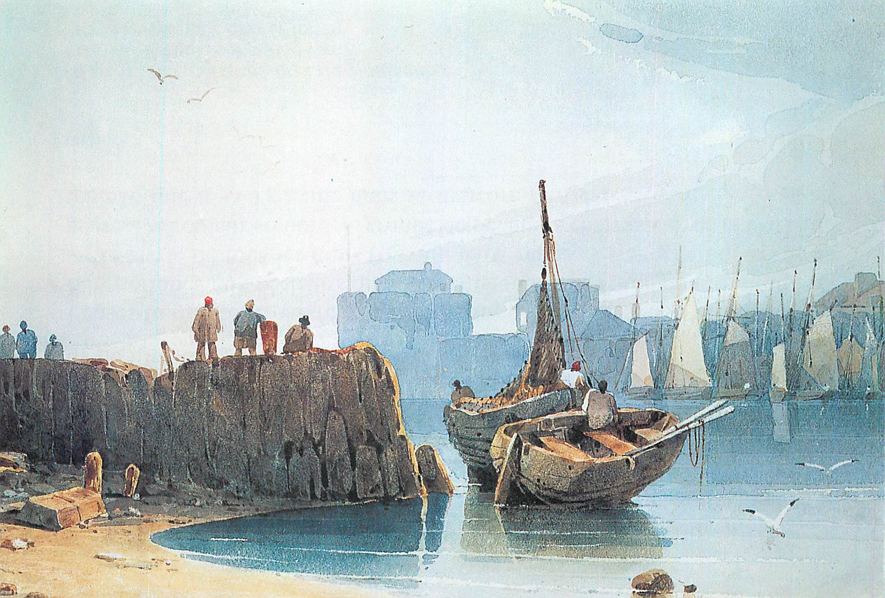 CPM New Haven Yale Center for British Art Marche aux Poissons pres de Boulogne