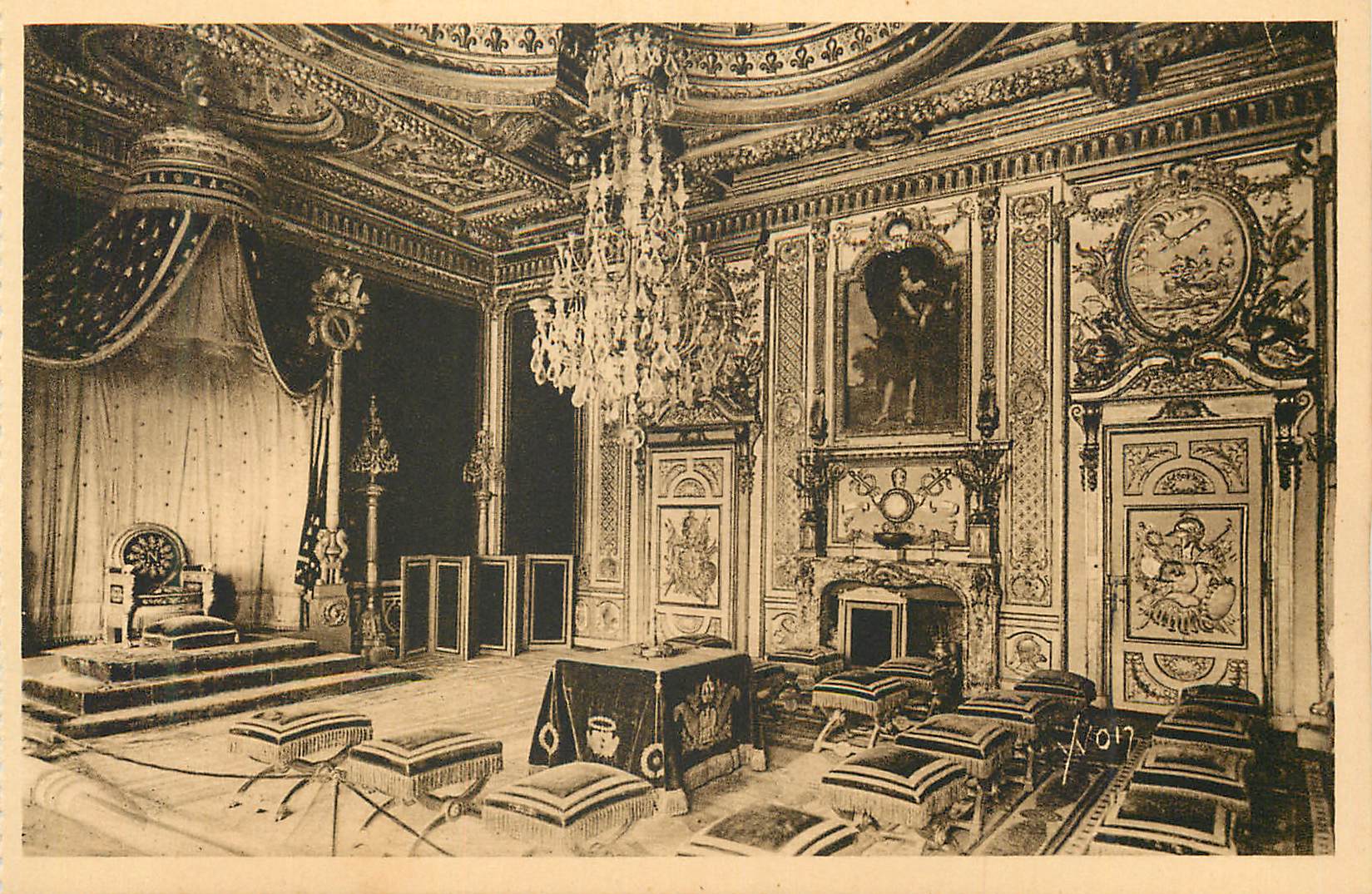 Sala da spettacolo ornata — decoro barocco — editore non identificato, n° di serie 1017