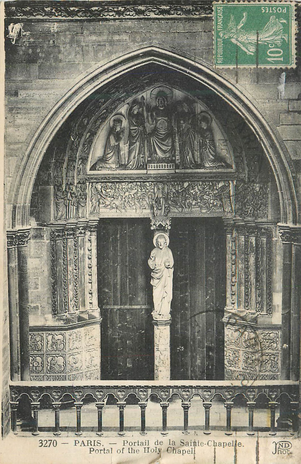CPA Paris Portail de la Sainte Chapelle 