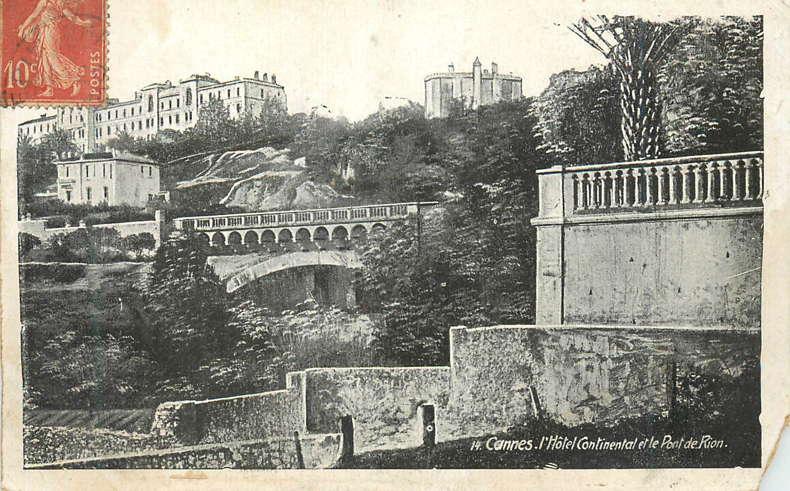 CPA Cannes L'Hotel Continental et le Port de Rion