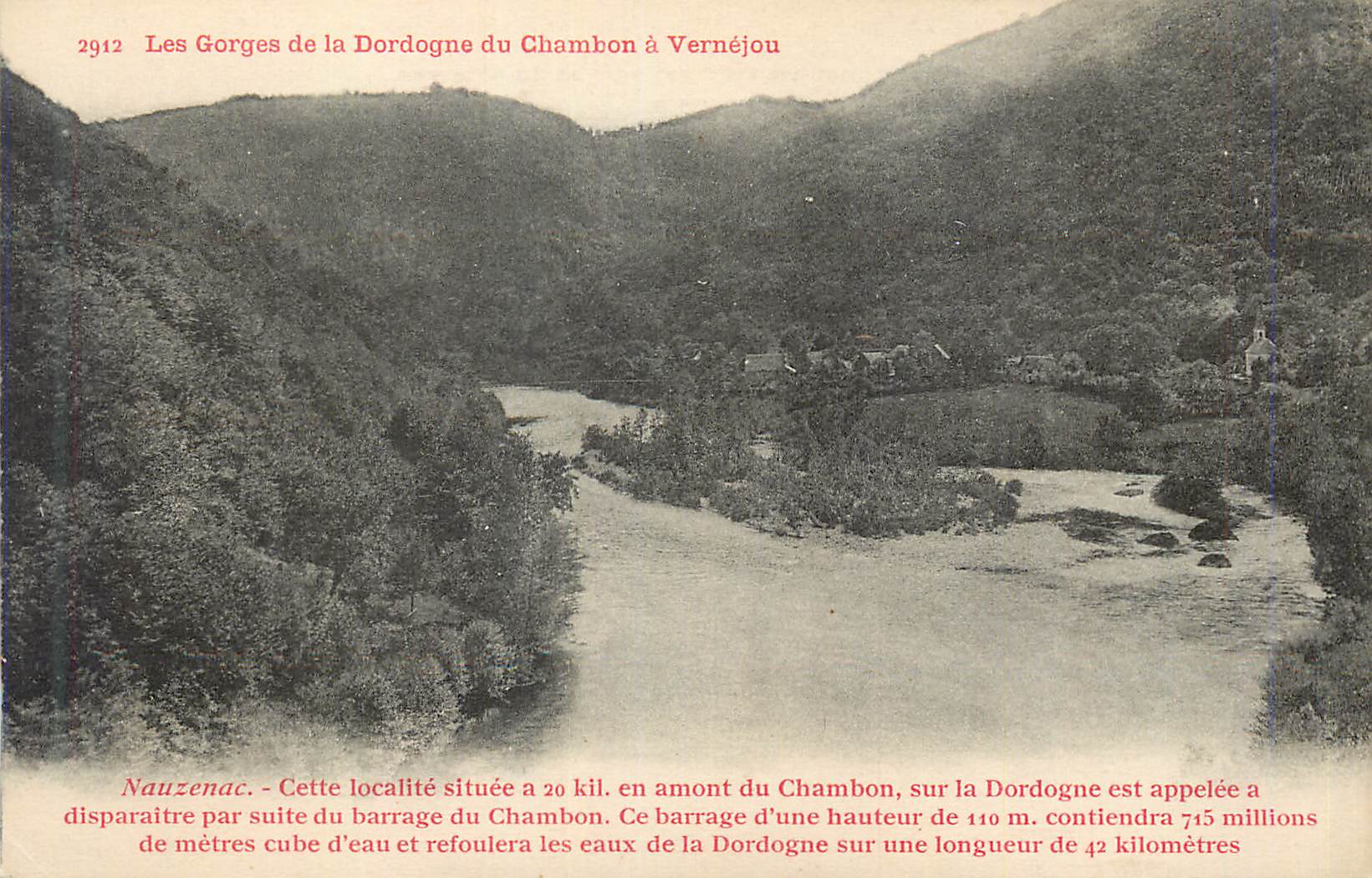 CPA Les Gorges de la Dordogne du Chambon a Vernejou