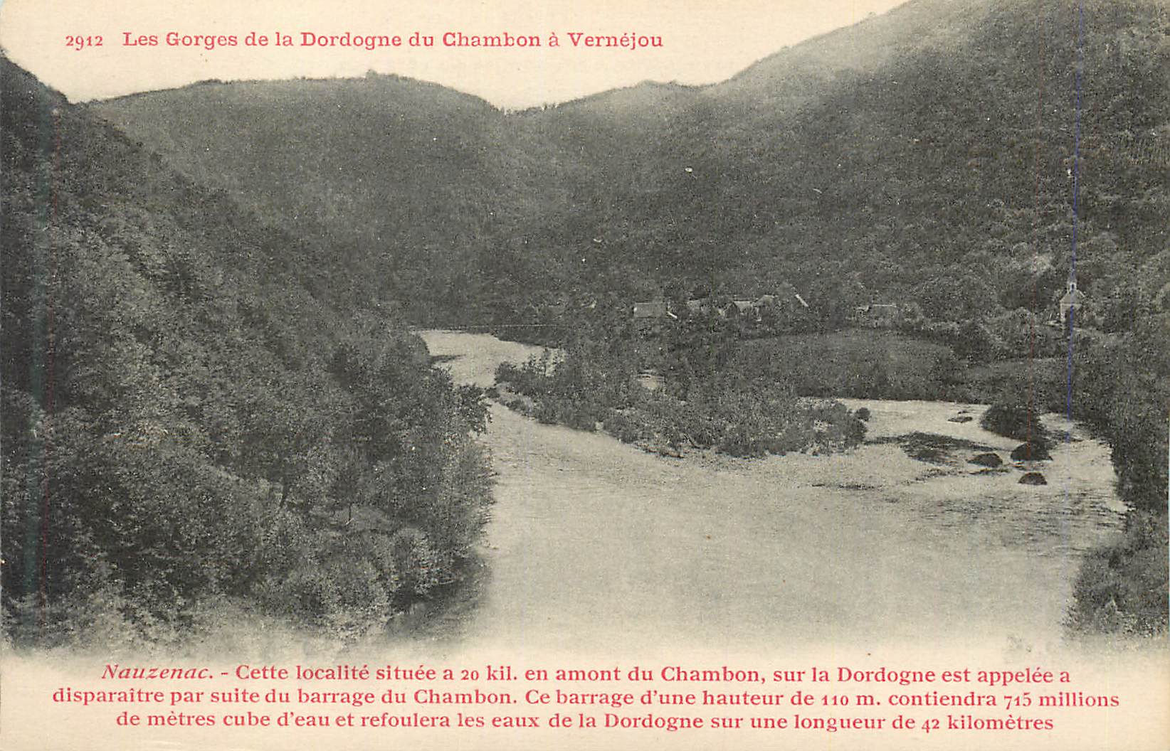 CPA Les Gorges de la Dordogne du Chambon a Vernejou