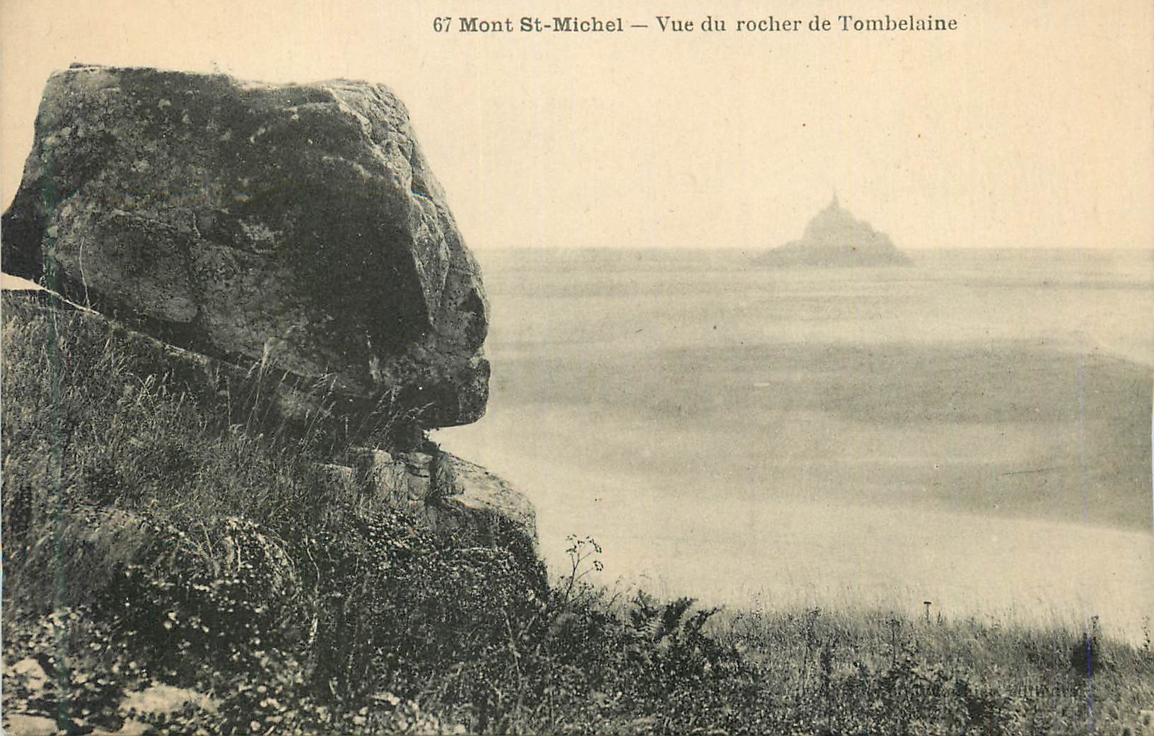 CPA Le Mont Saint Michel Vue du Rocher de Tombelaine
