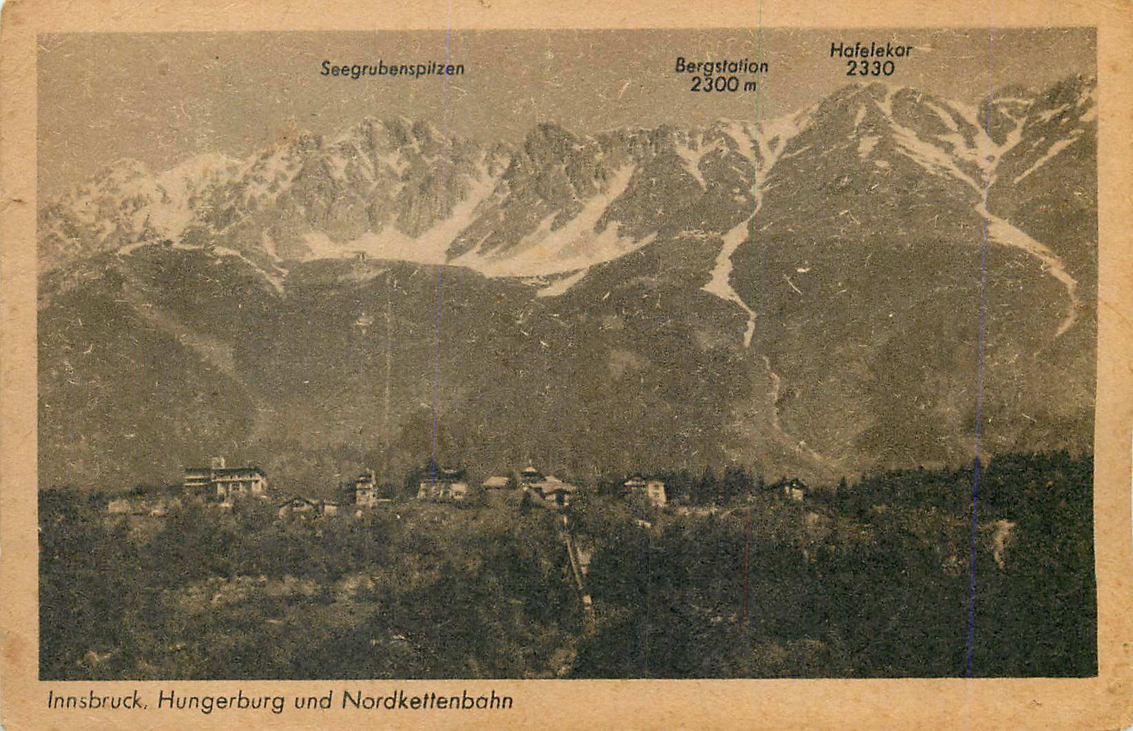 CPA Insbruck Hungerburg und Nardkettenbahn