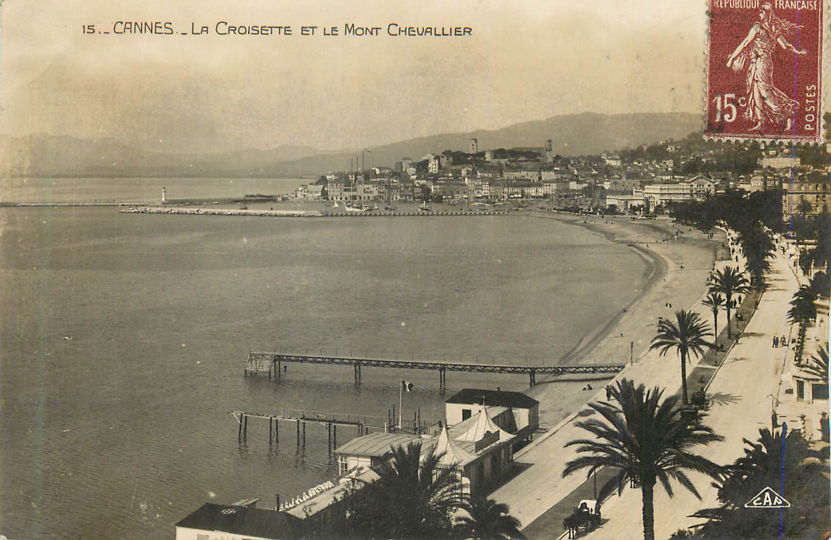 CPA Cannes La Croisette et le Mont Chevallier