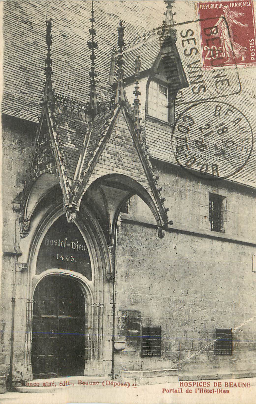 CPA Hospices de Beaune Portail de l'Hotel Dieu