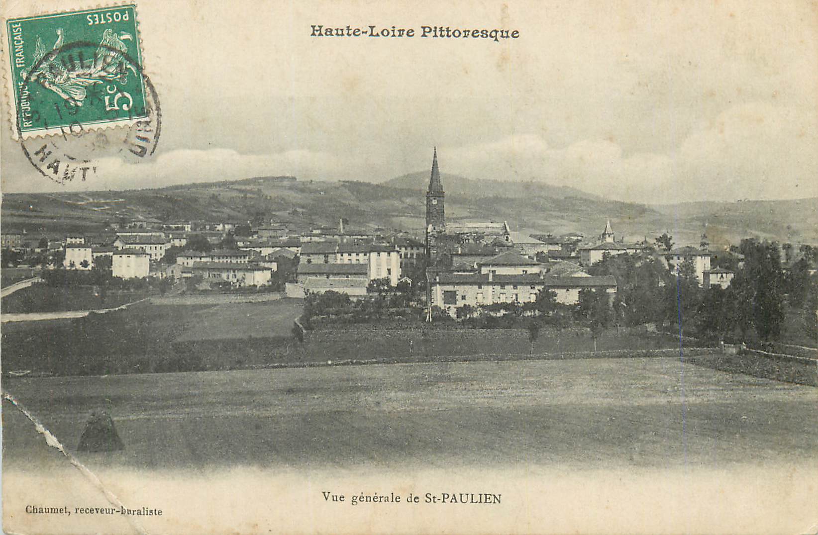 CPA Haute Loire Pittoresque Vue Generale de St Paulien