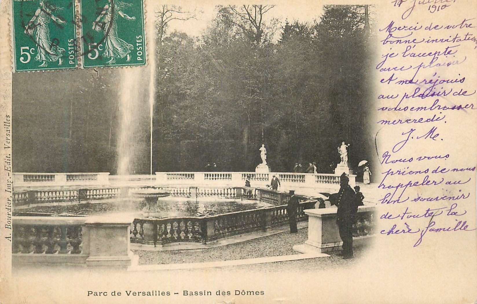 CPA Parc de Versailles Bassin des Domes (carte 1900)