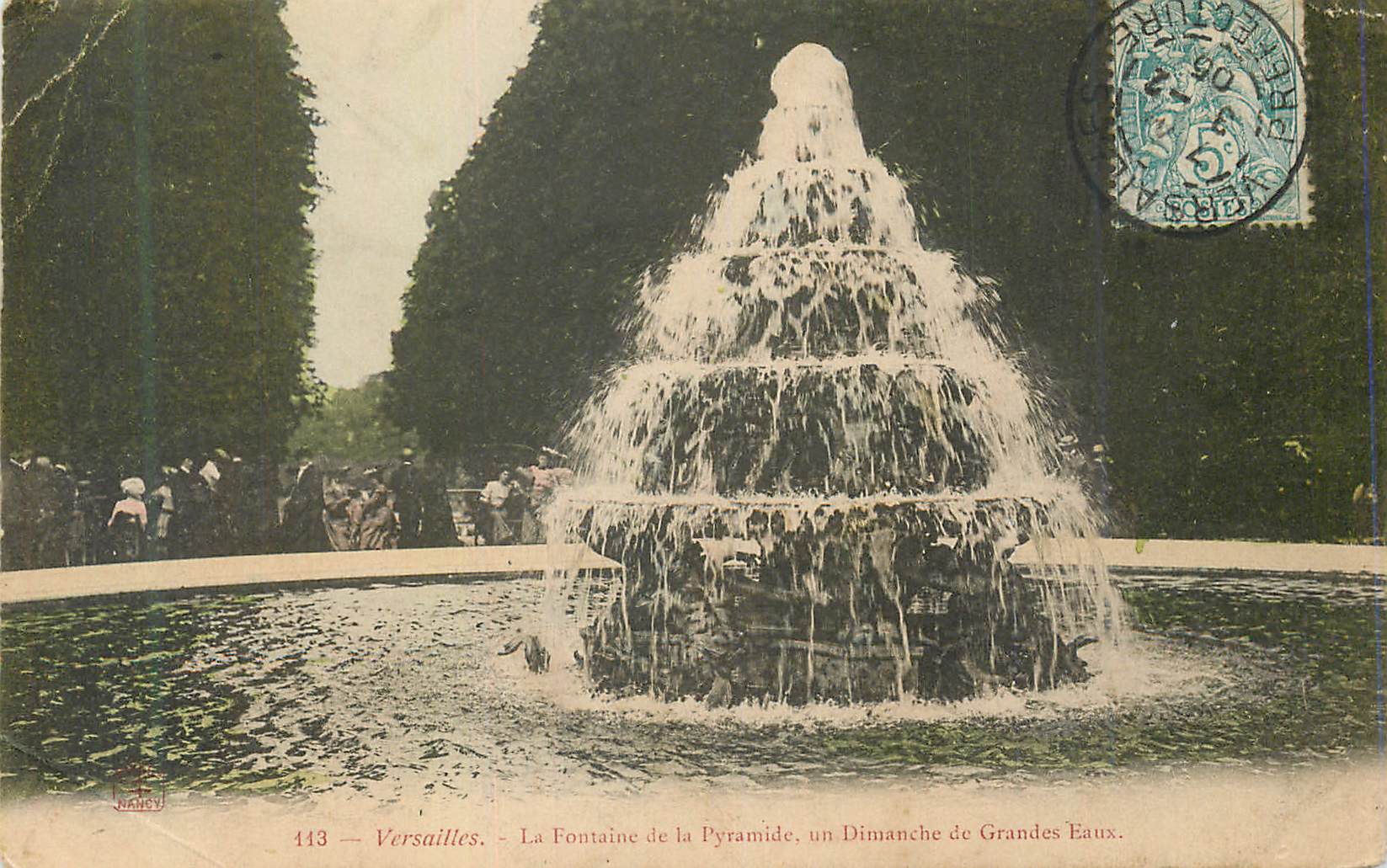 CPA Versailles La Fontaine de la Pyramide un Dimanche de Grandes Eaux