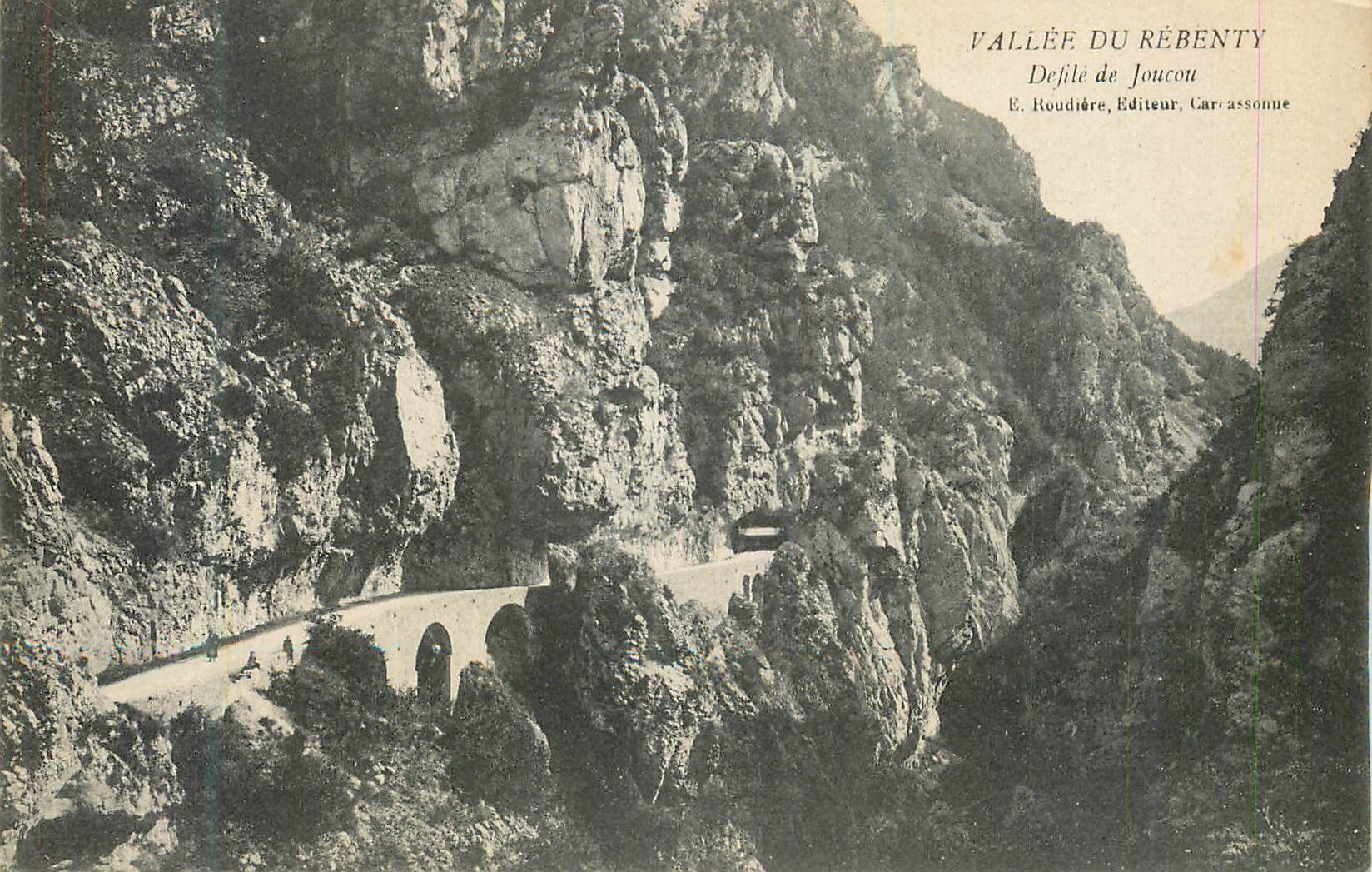 CPA Vallee du Rebenty Defile de Joucon