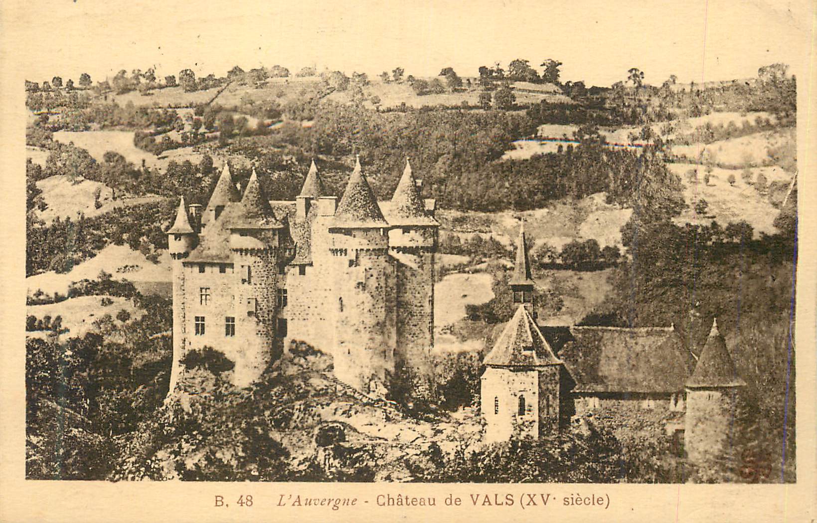 CPA L'Auvergne Chateau de Vals (XVe Siecle)