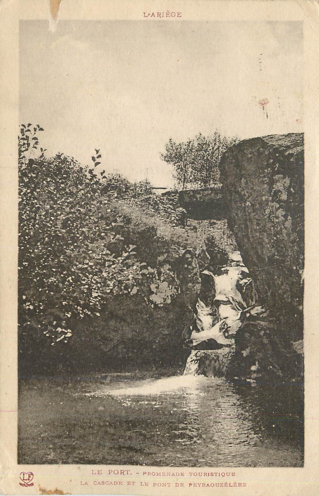 Le Port - La cascade et le pont de Peyraouzélère — L'Ariège