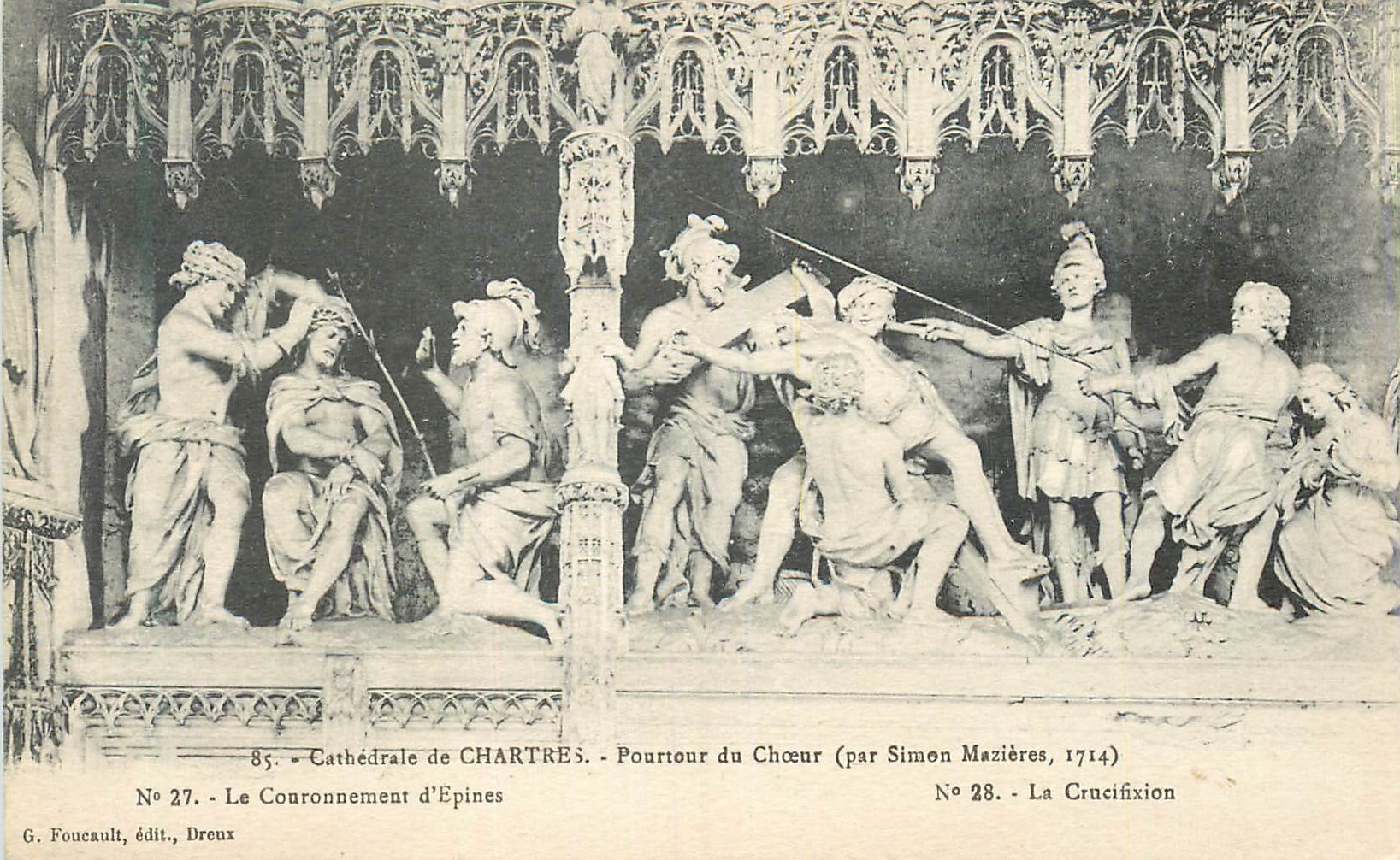 CPA Cathedrale de Chartres Pourtour du Choeur (par Simon Mazieres 1714)