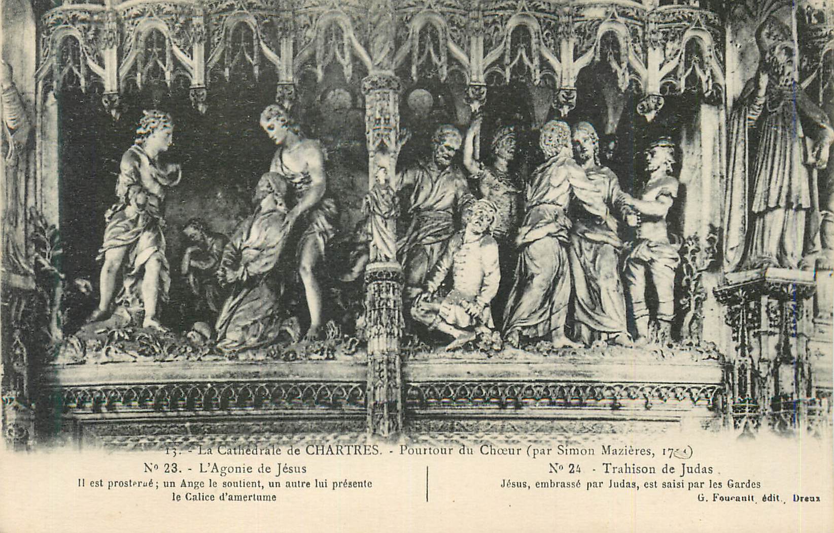 CPA Cathedrale de Chartres Pourtour du Choeur (par Simon Mazieres 1714)