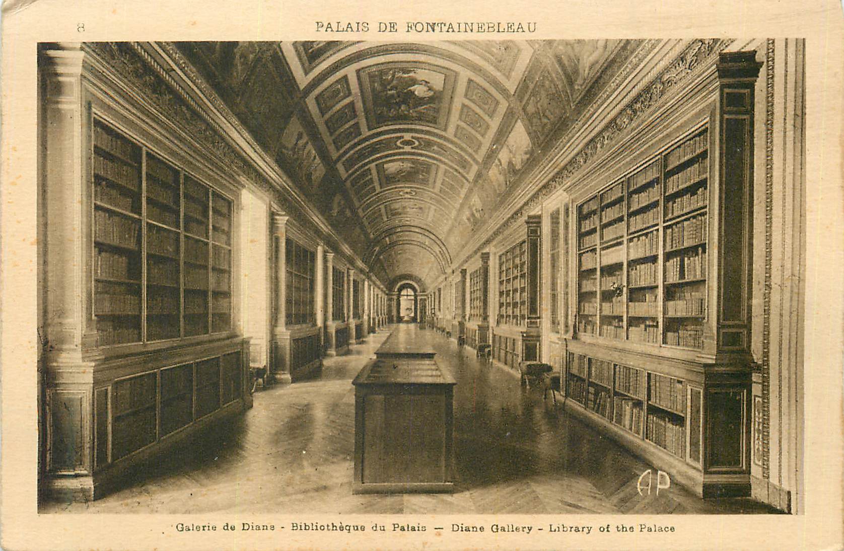 Palacio de Fontainebleau — Galería de los Dians — Biblioteca del Palacio