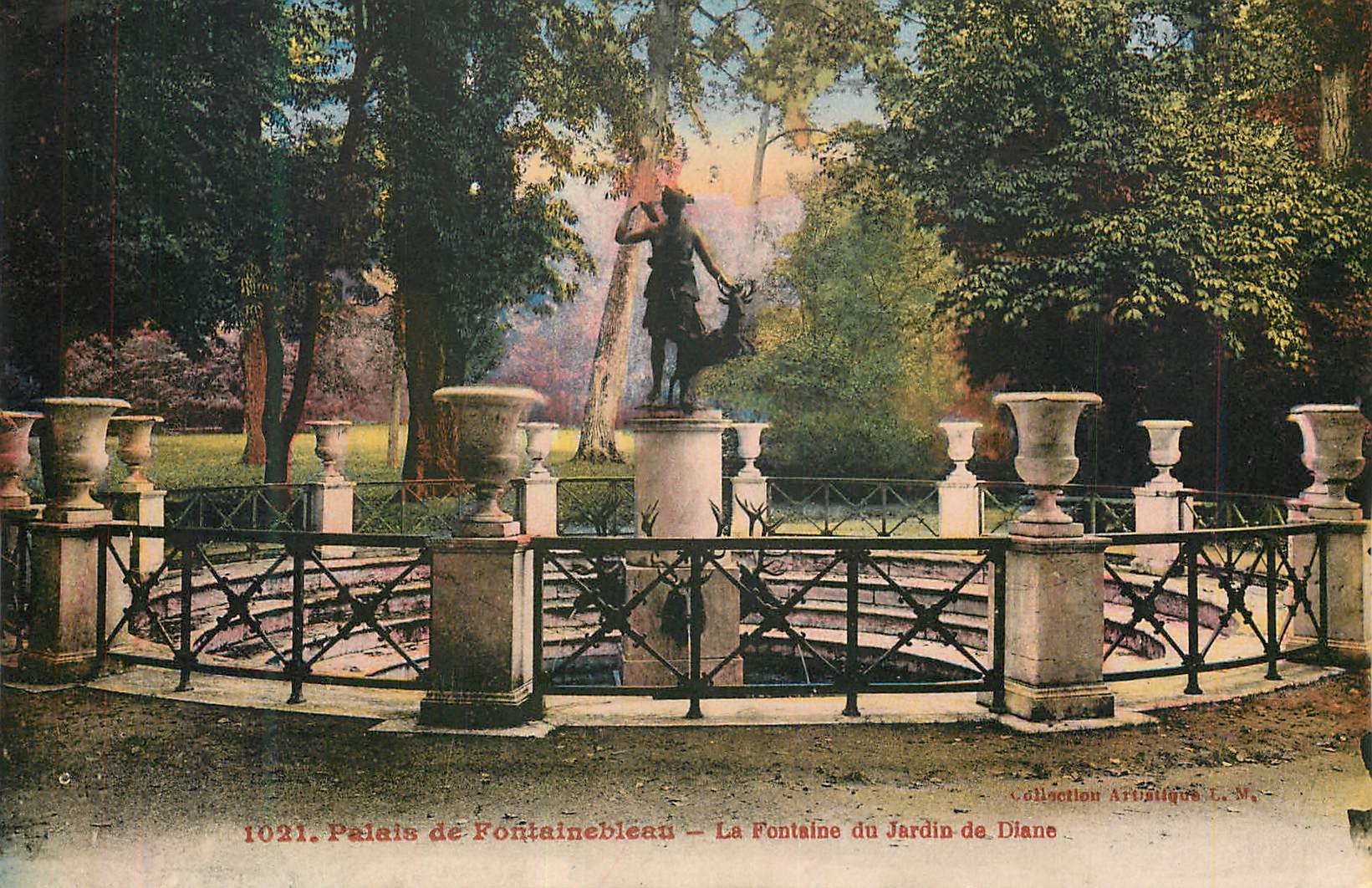 Palazzo di Fontainebleau — La Fontana del Giardino di Diana — Collezione Artistica L. M., n° 1021