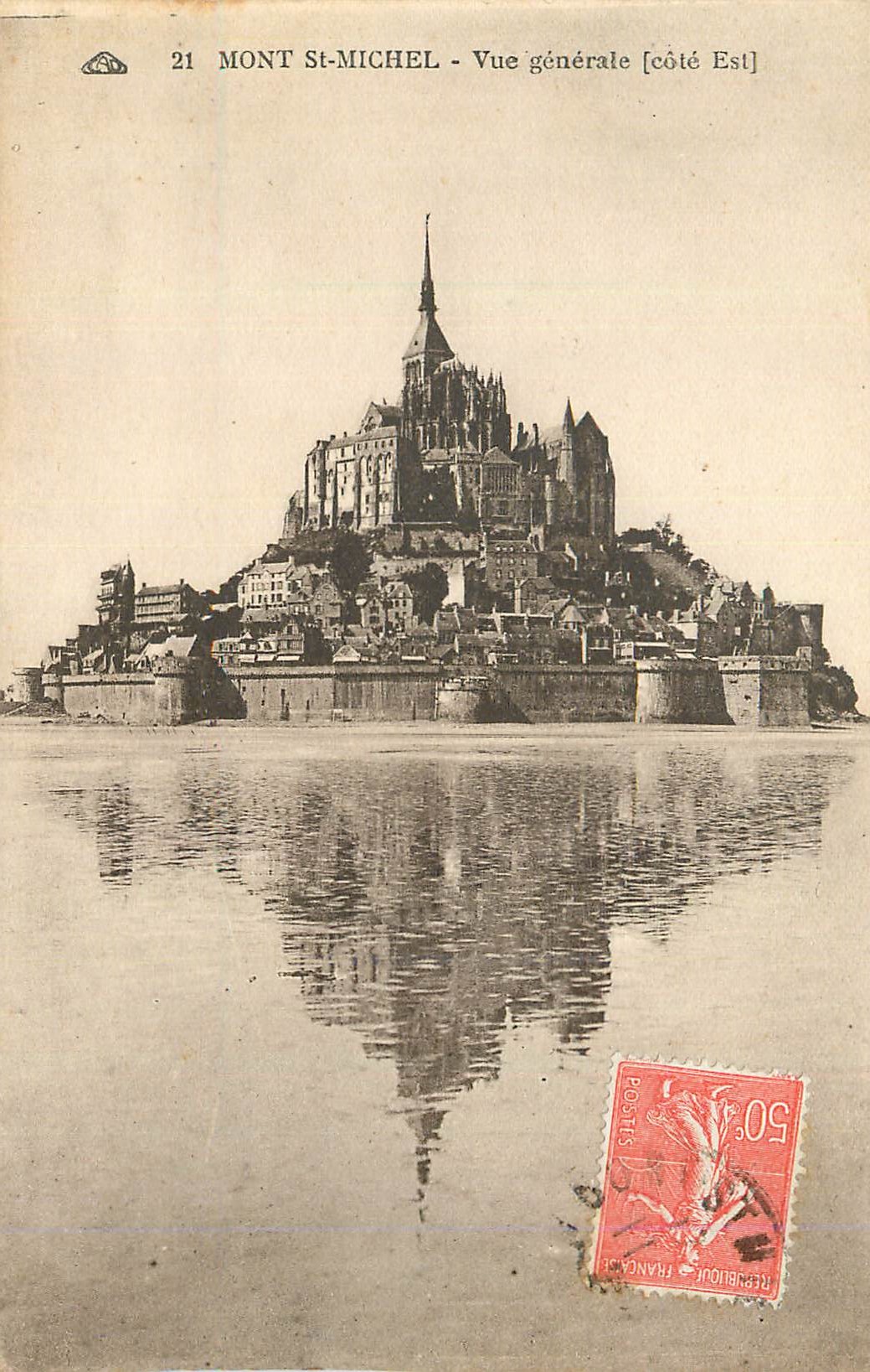 Mont Saint-Michel - Allgemeiner Blick [Ostseite] - Verlag: Französische Republik, Nr. 21