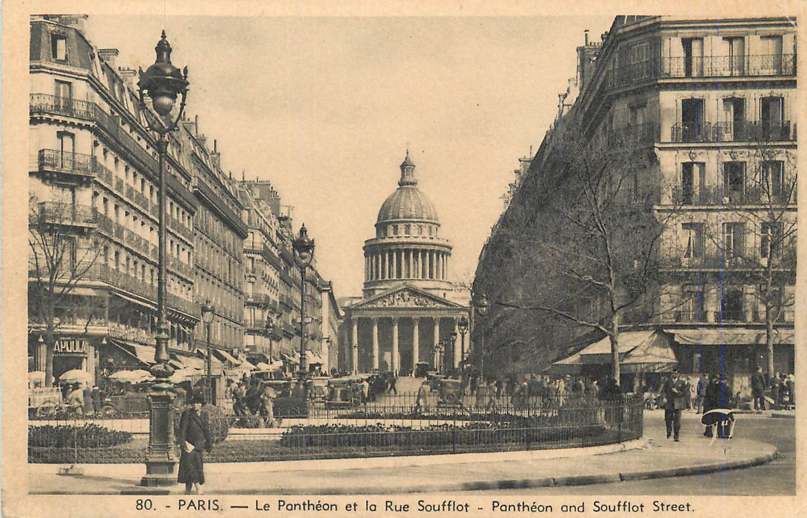 CPA Paris Le Pantheon et la Rue Soufflot