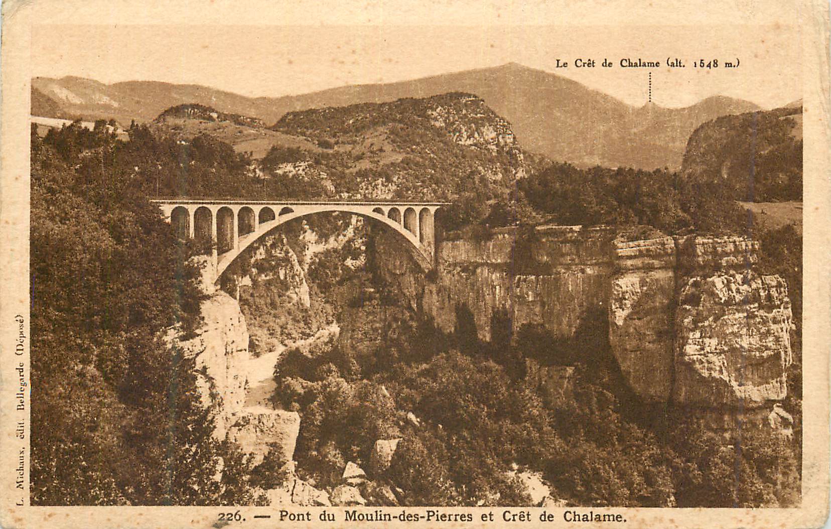 CPA Pont du Moulin des Pierres et Cret de Chalame