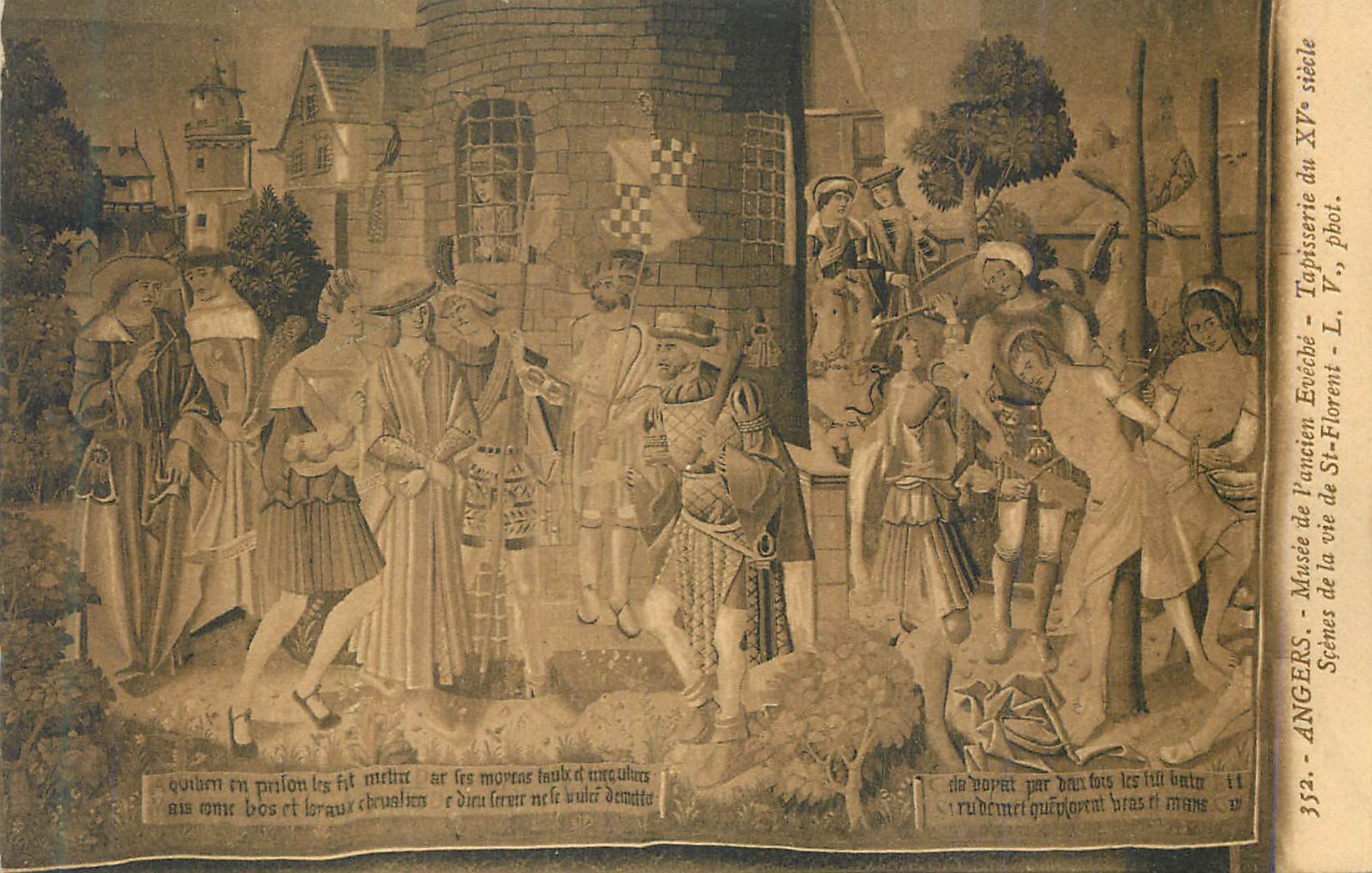CPA Angers Musee de l'Ancien Eveche Tapisserie du XVe Siecle