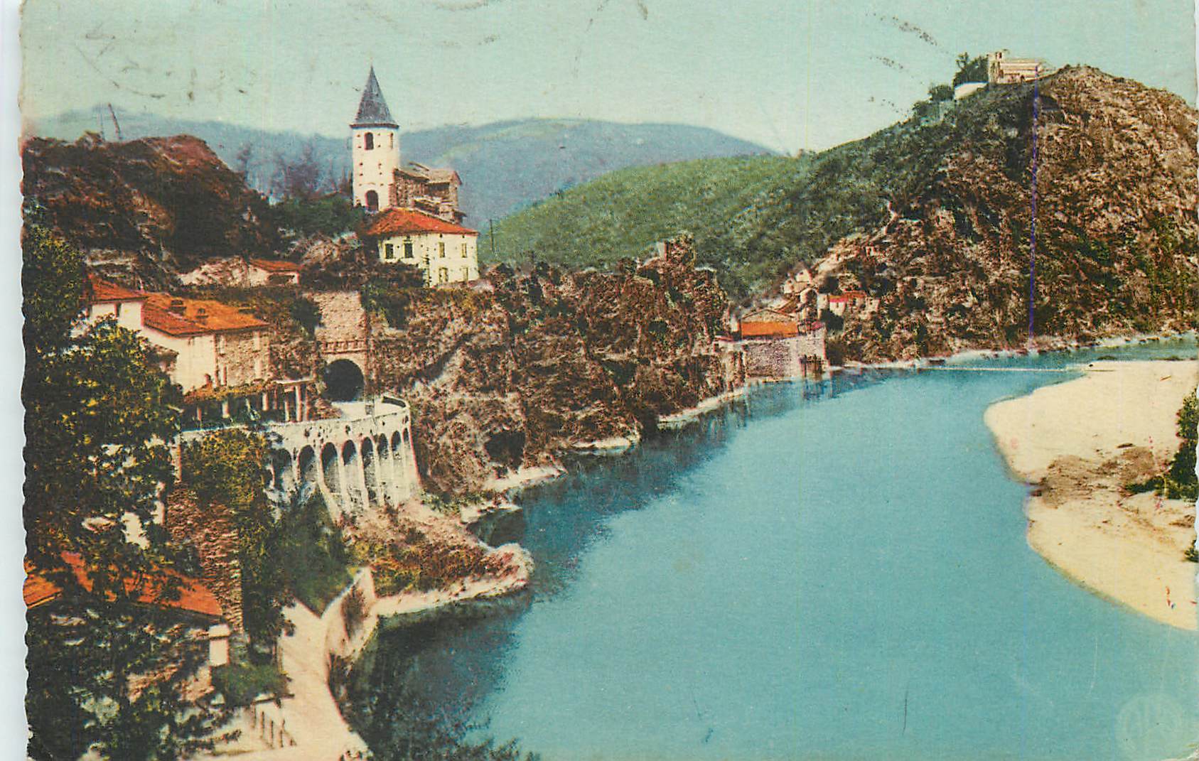CPA Ambialet Le Tarn Illustre Le Tunnel et L'Eglise