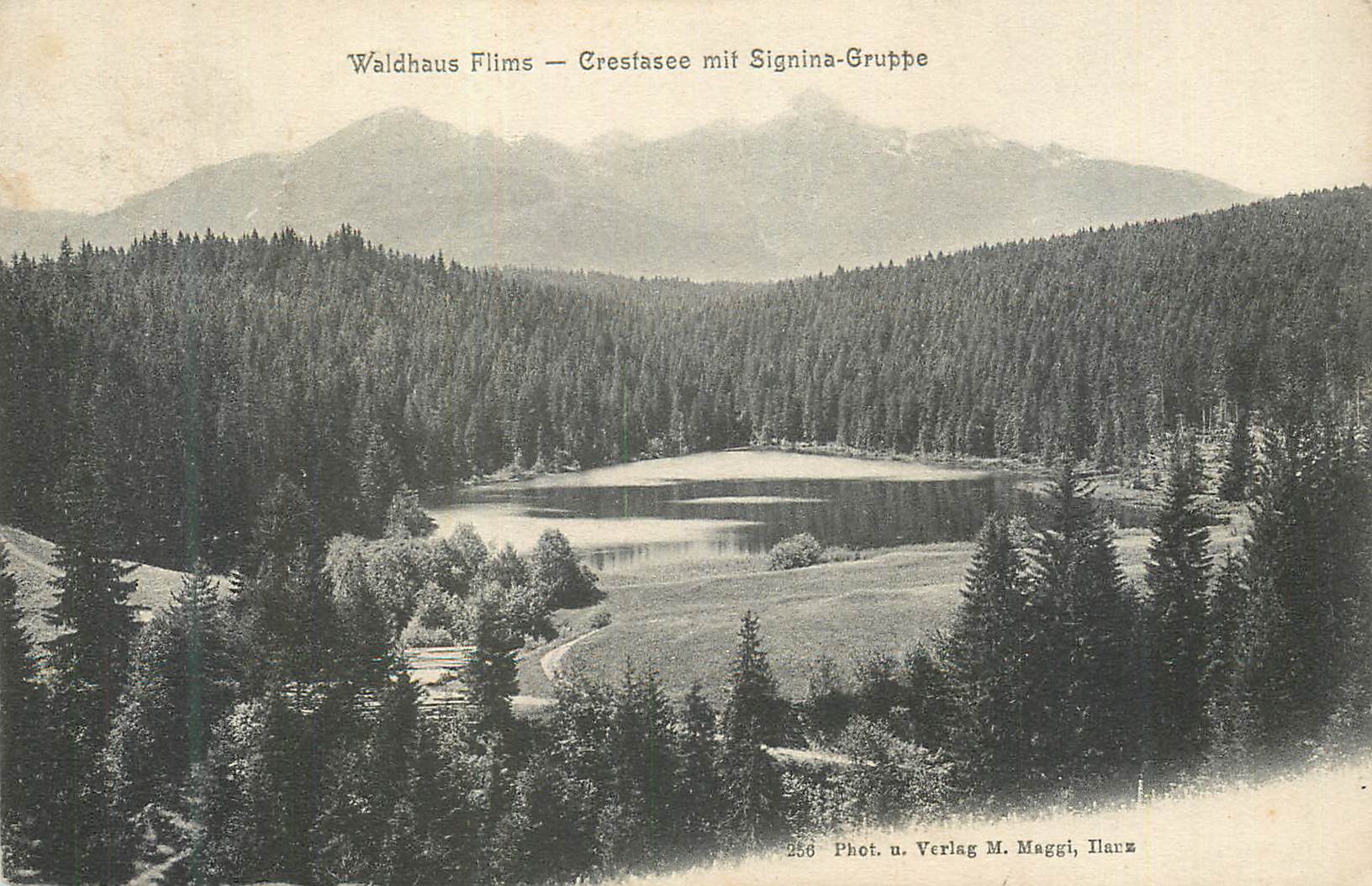 CPA Waldhaus Flims Crestasee mit Signina Gruppe