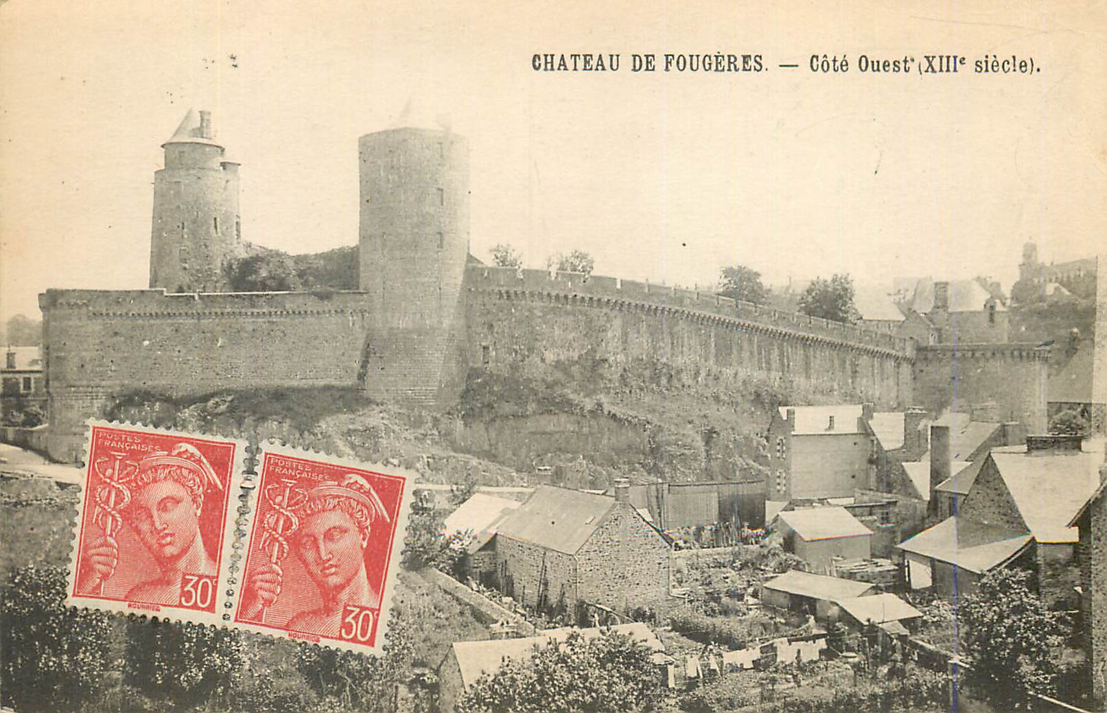 CPA Chateau de Fougeres Mont St Michel Cote Ouest (XIIIe Siecle)