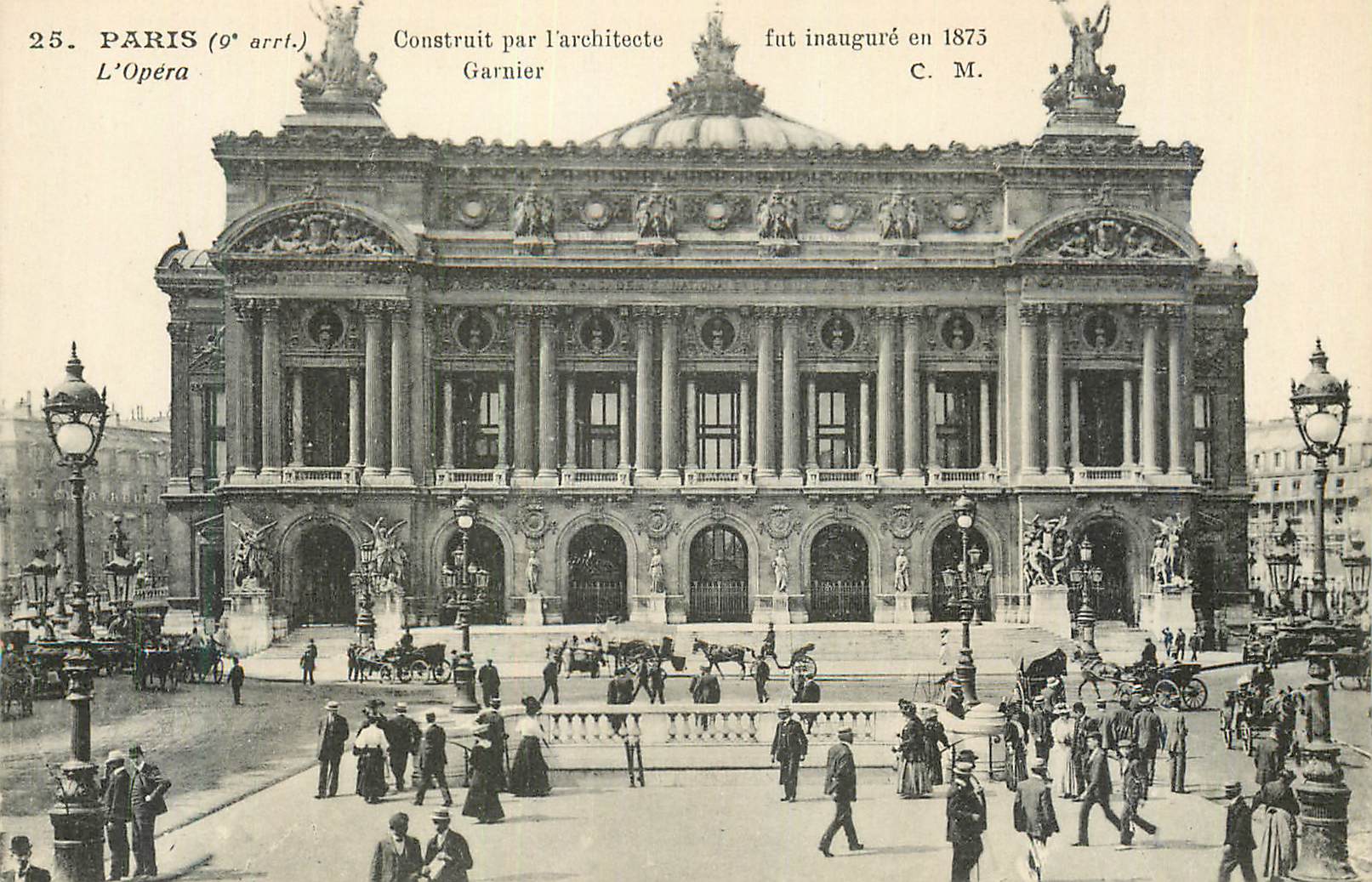 CPA Paris (9e arrt) L'Opera Construit par l'Architecte Garnier