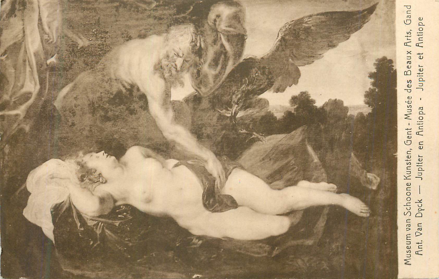 CPA Musee des Beaux Arts Gand Ant Van Dyck Jupiter et Alntilope